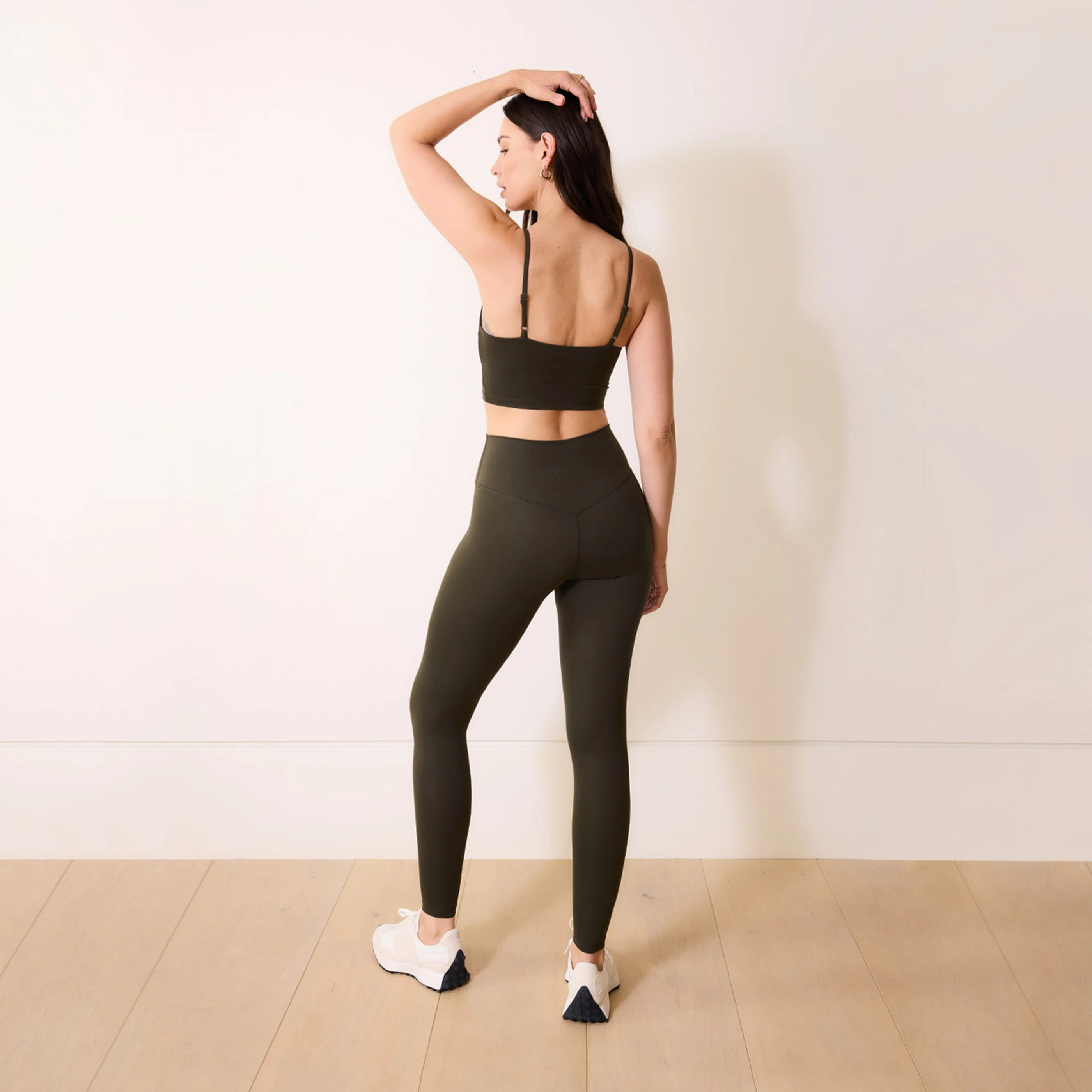 24/7 Revitalise 7/8 High Waisted Leggings - Deep Olive - Image 3