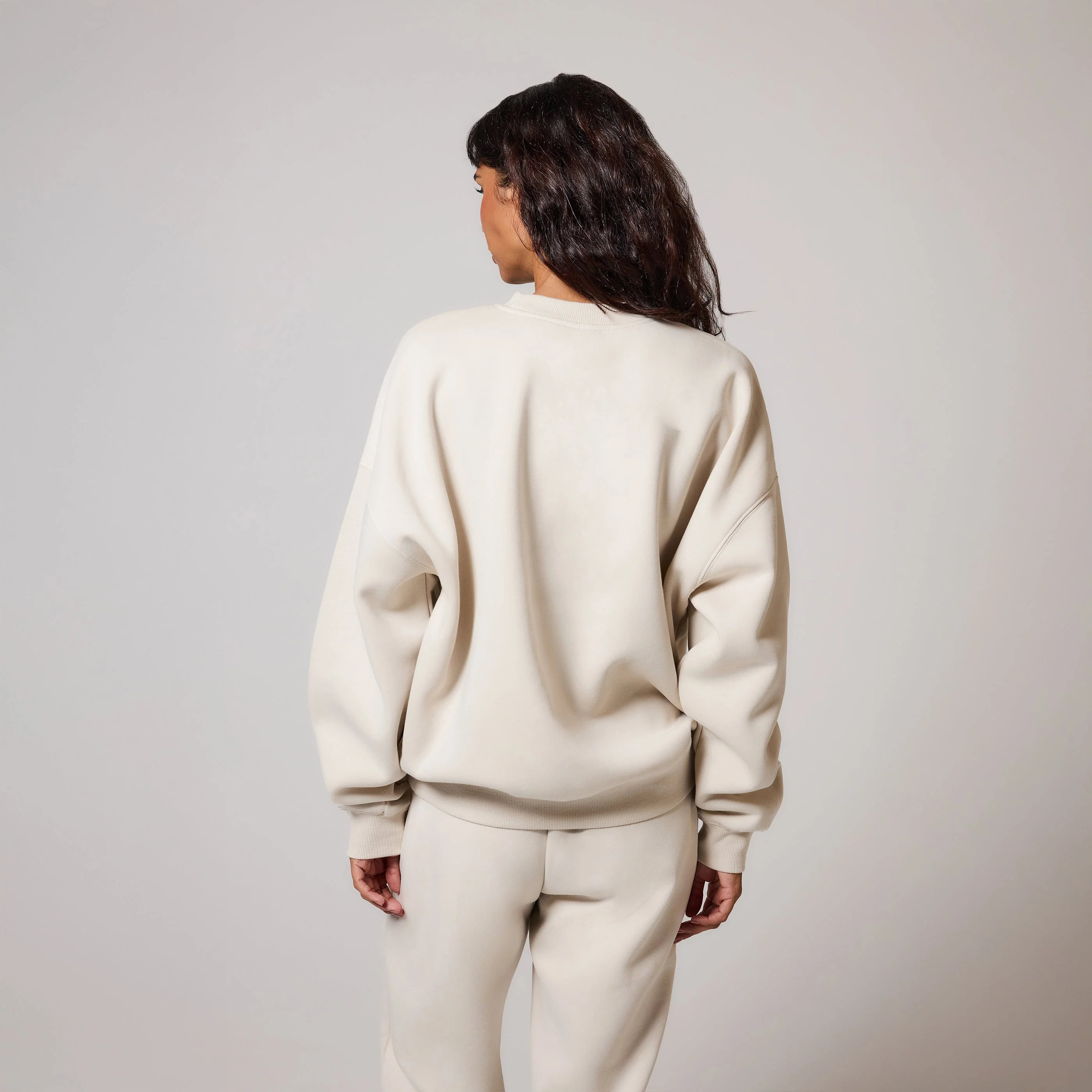 Organic Oversized Sweatshirt Style 1 - Ecru - Image 3