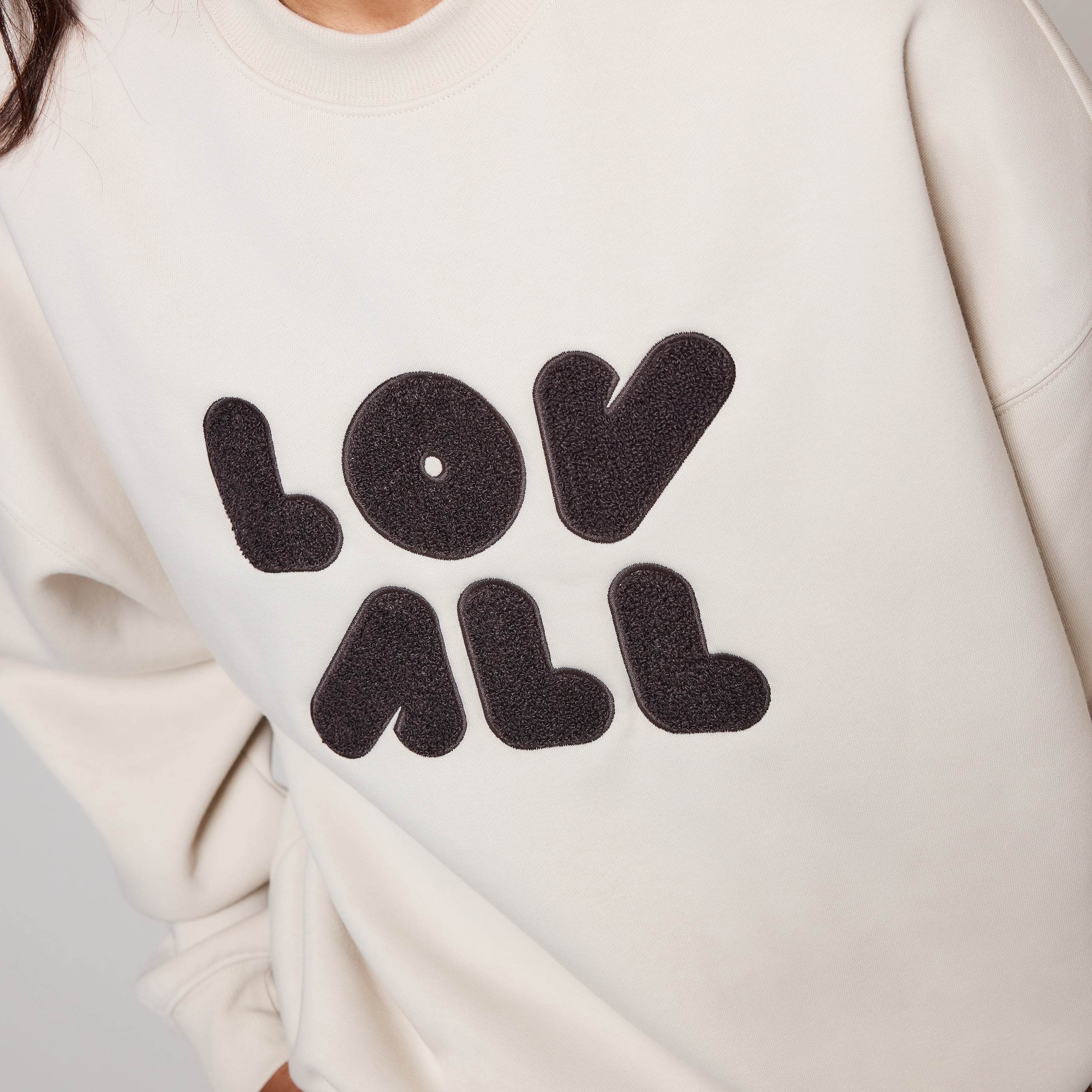 Organic Oversized Sweatshirt Style 1 - Ecru - Image 4