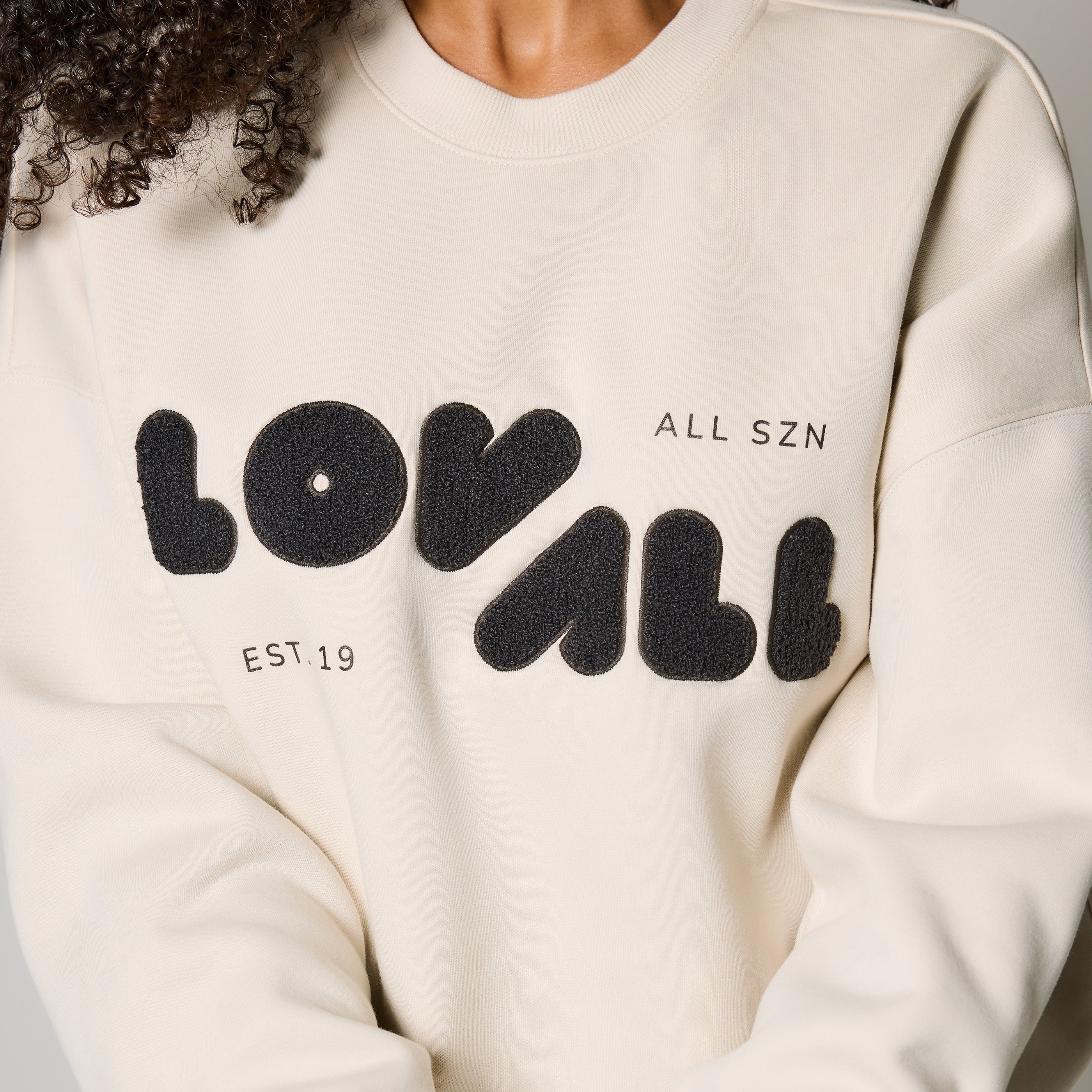 Organic Oversized Sweatshirt Style 2 - Ecru - Image 4