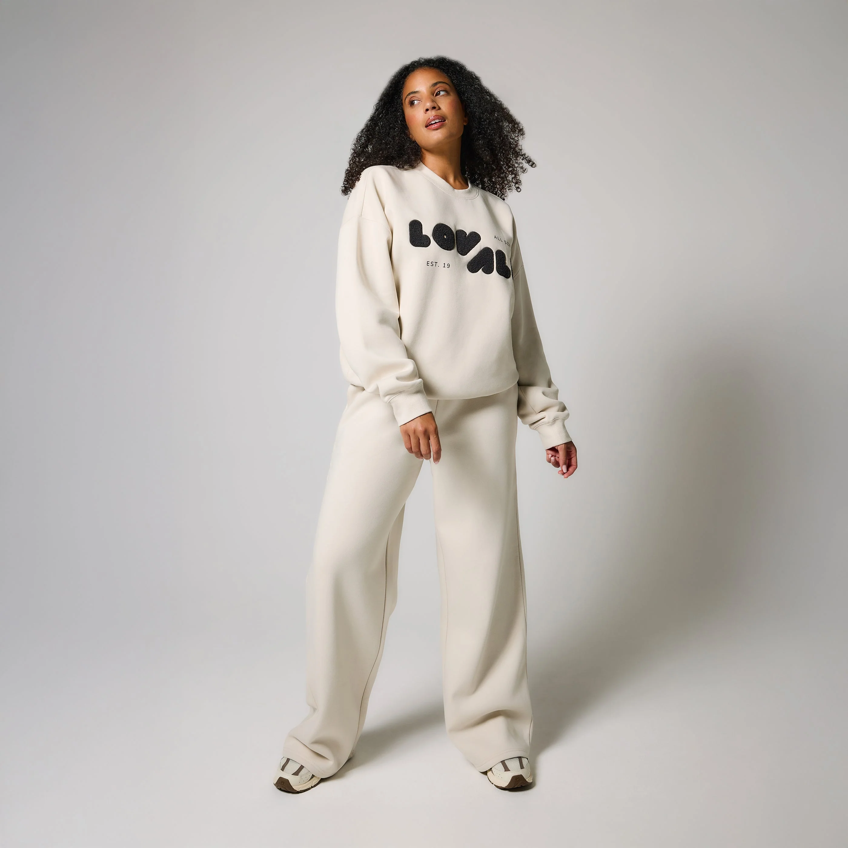 Organic Oversized Sweatshirt Style 2 - Ecru - Image 6