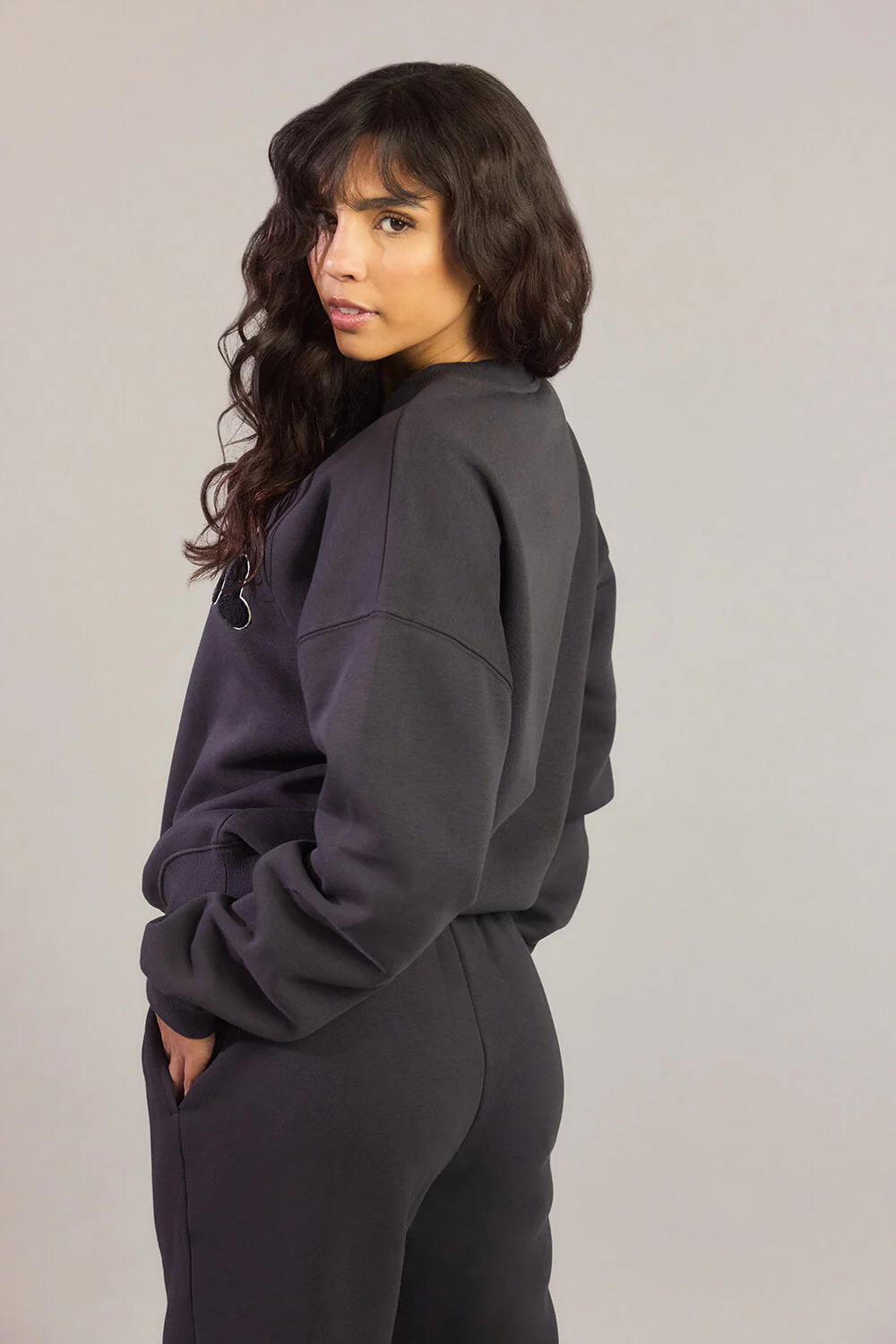 Organic Oversized Sweatshirt Style 2 - Shadow - Image 8