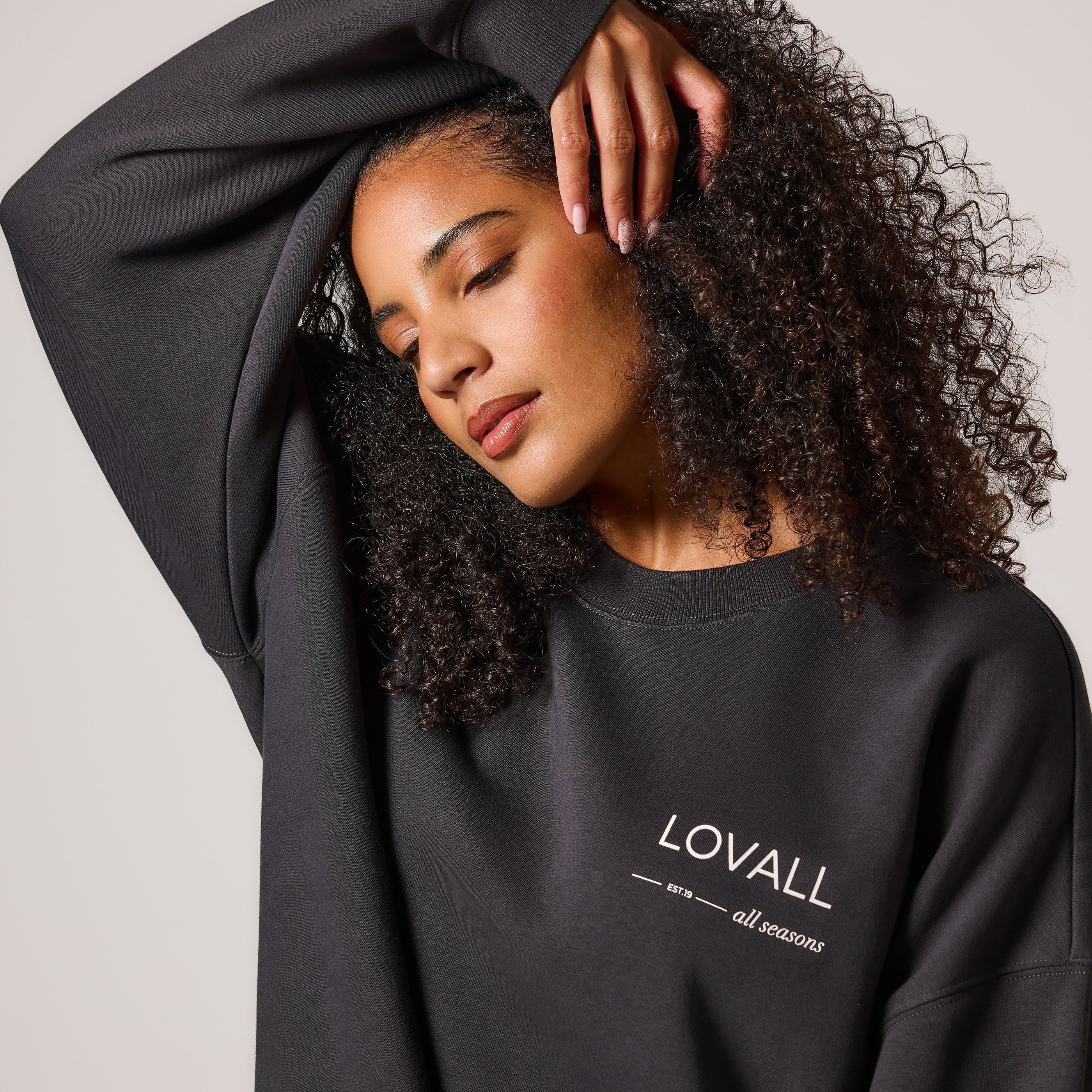 Organic Oversized Sweatshirt Style 3 - Shadow - Image 4