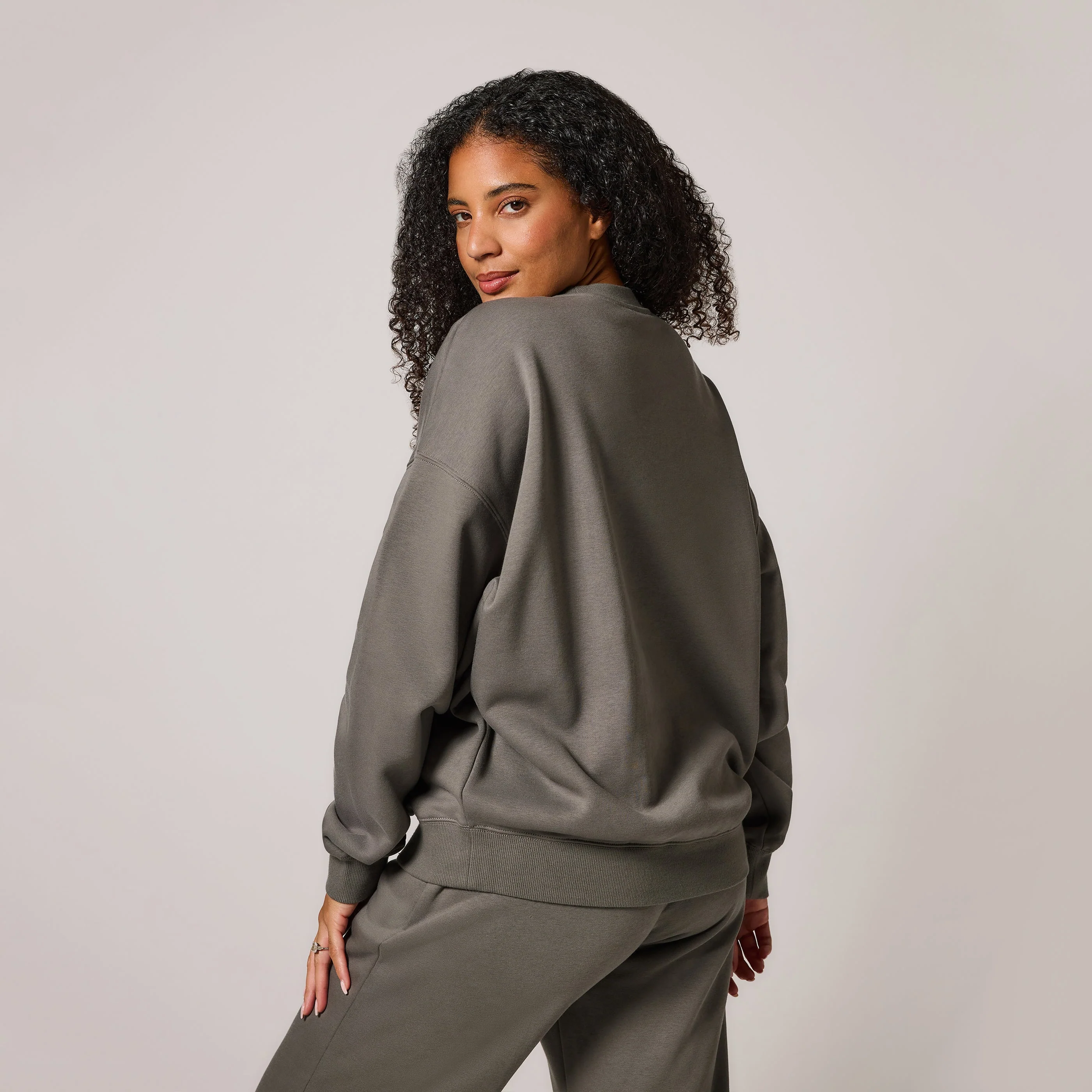Organic Oversized Sweatshirt Style 4 - Slate Green - Image 3