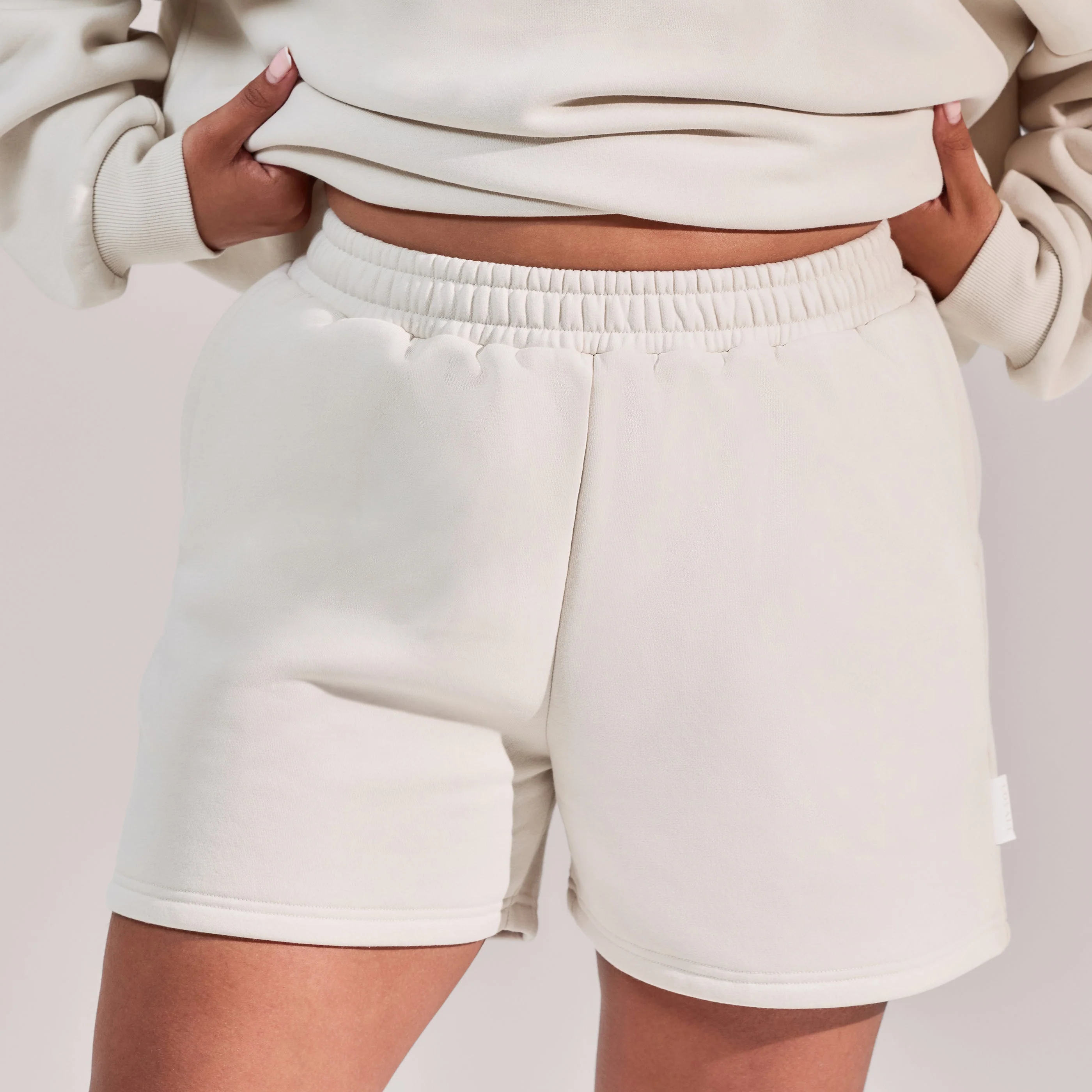 Organic Sweat Shorts - Ecru - Image 6