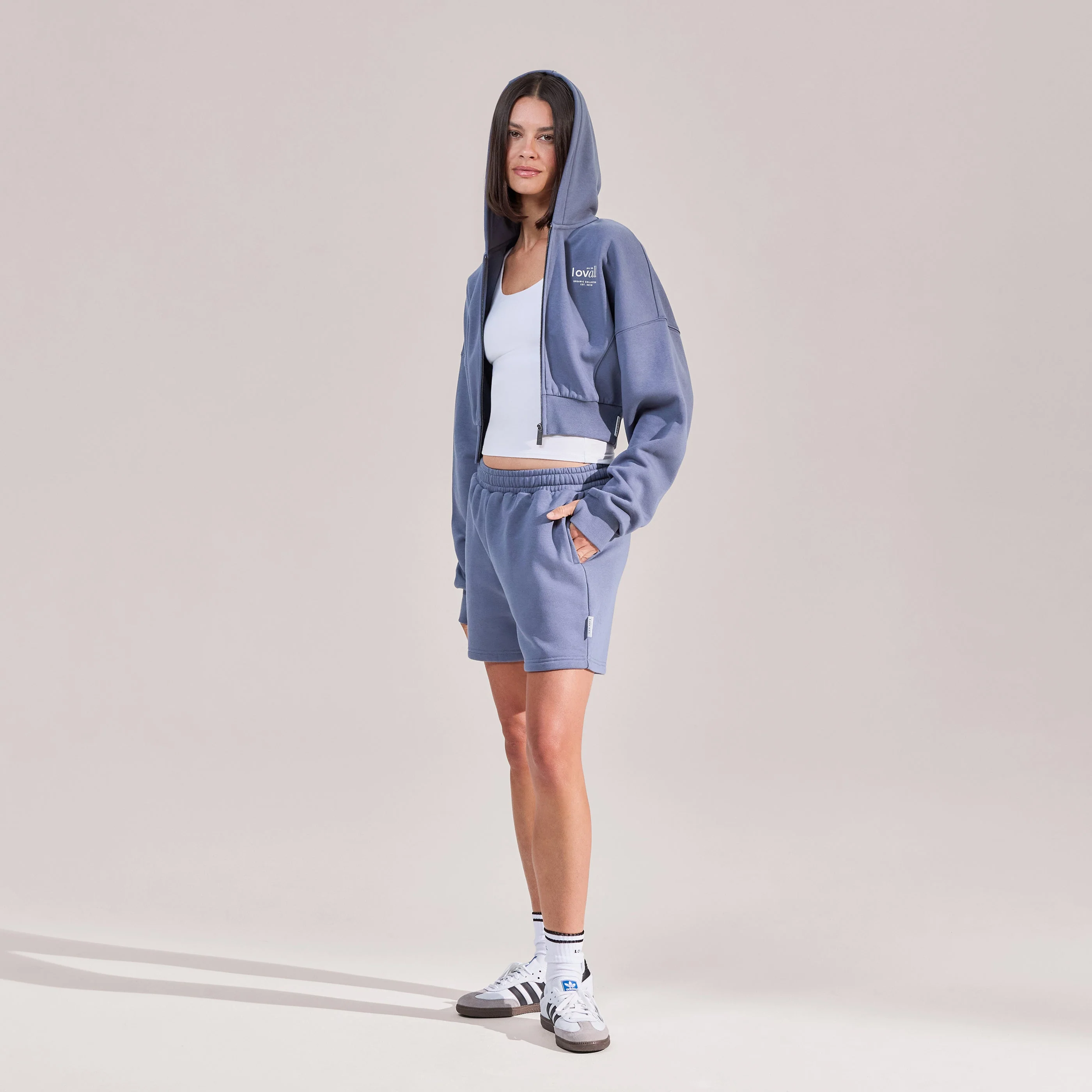 Organic Sweat Shorts - Ice Blue - Image 6