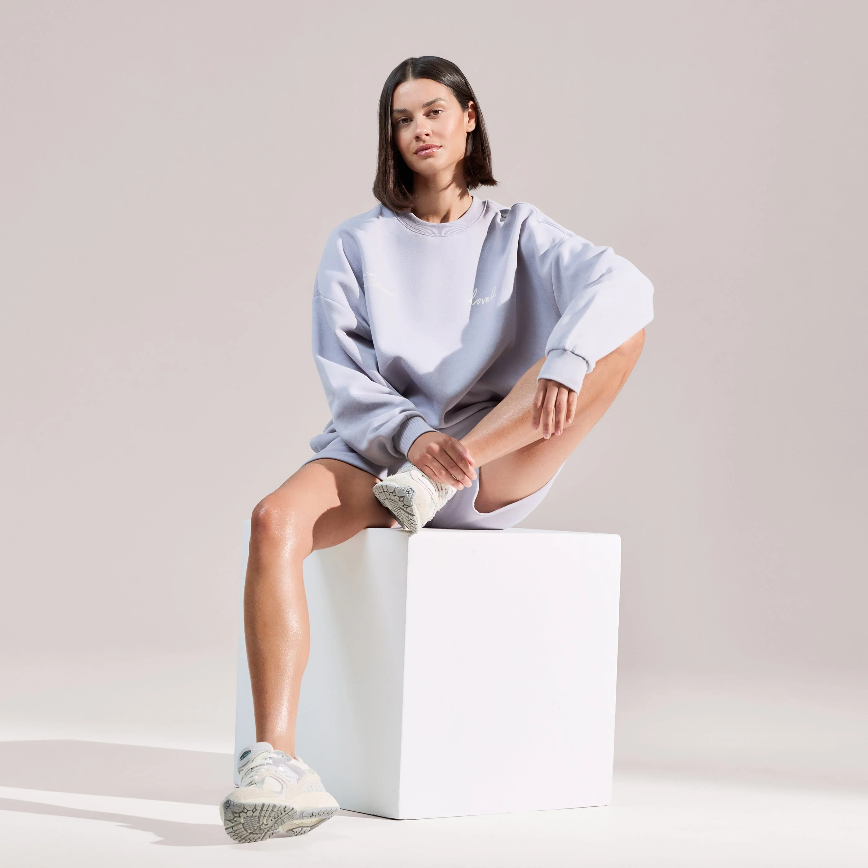 Organic Sweat Shorts - Lilac Mist - Image 6
