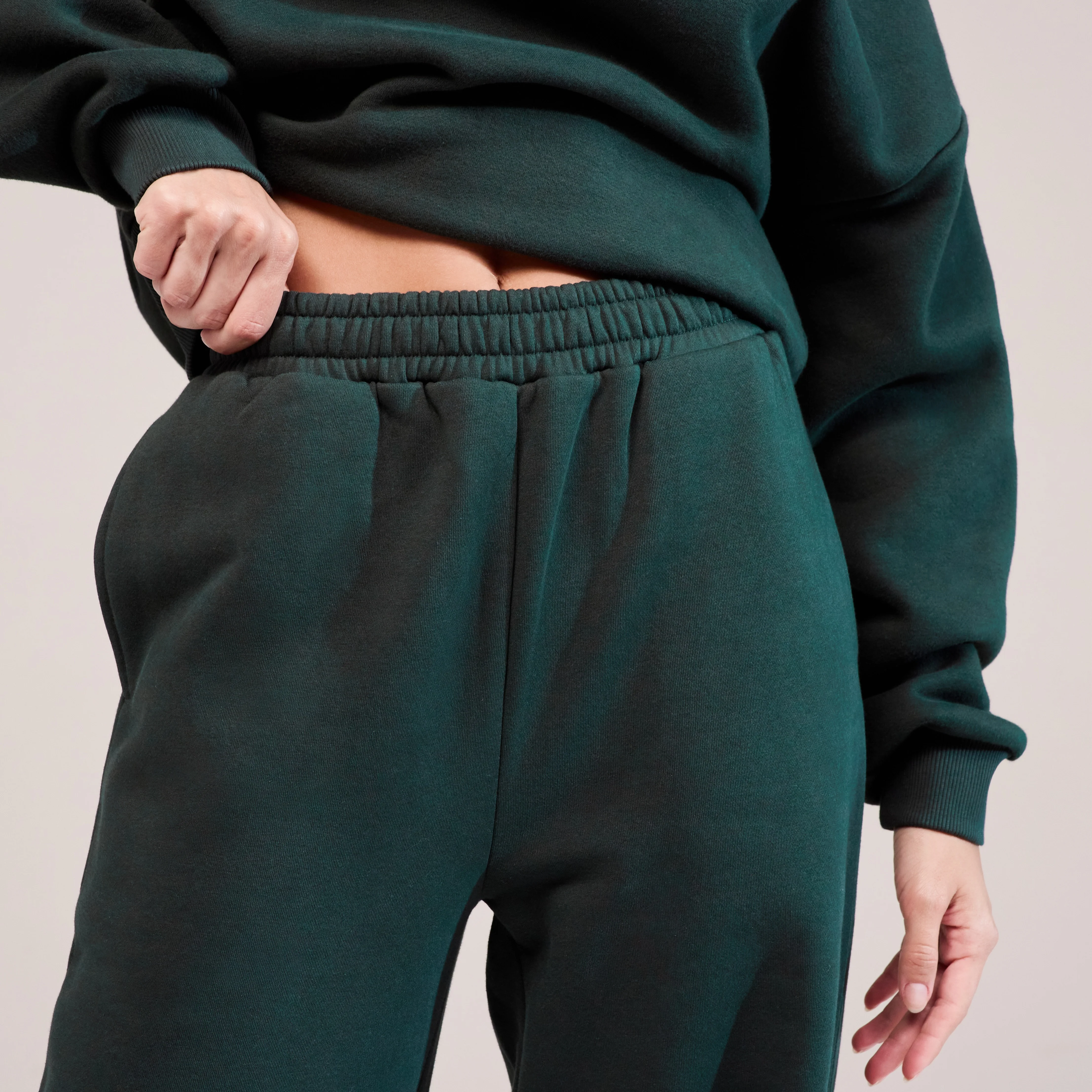 Organic Wide Leg Jogger - Pine - Image 4
