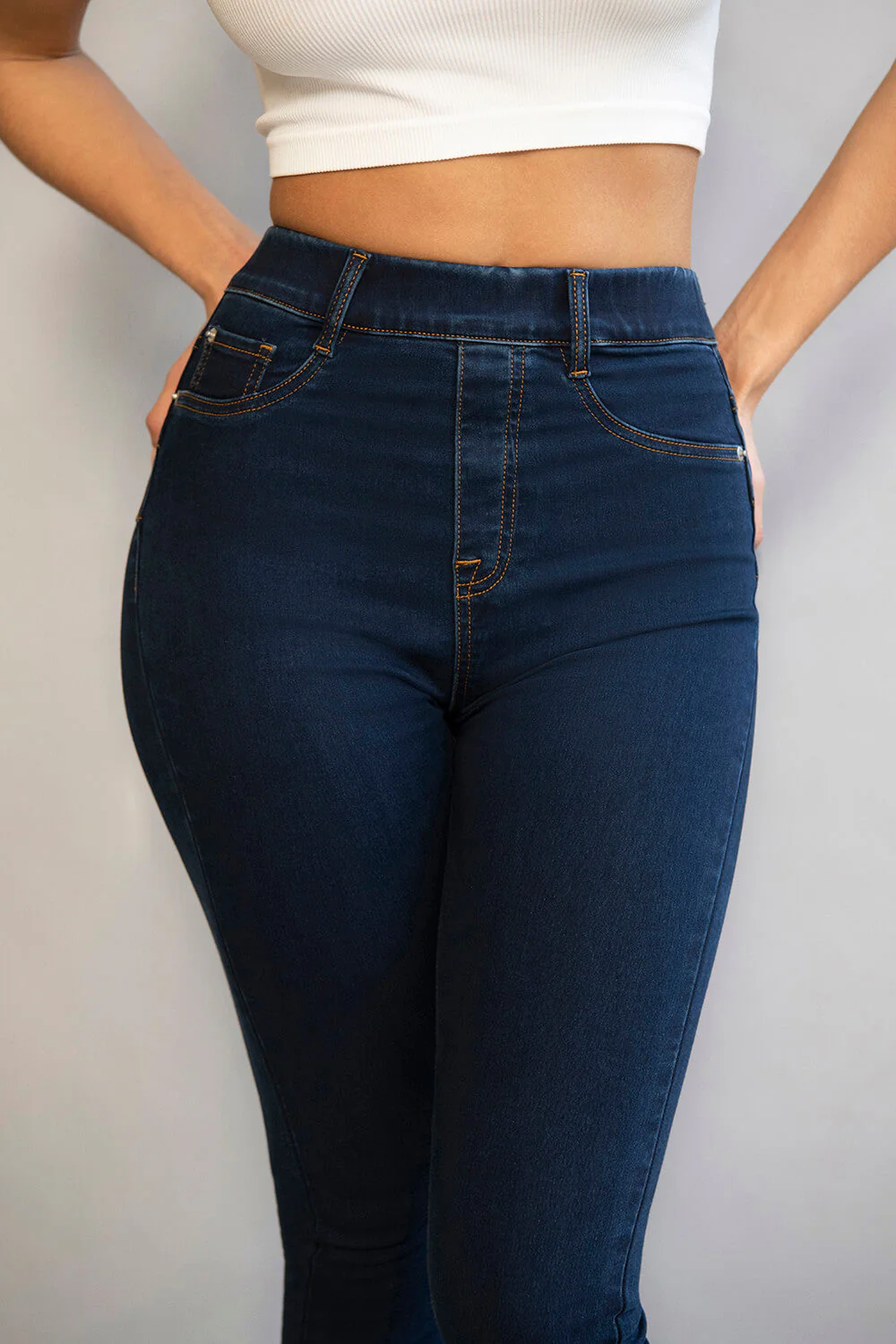 Ultimate Ankle Grazer Jeggings - Dark Blue - Image 4