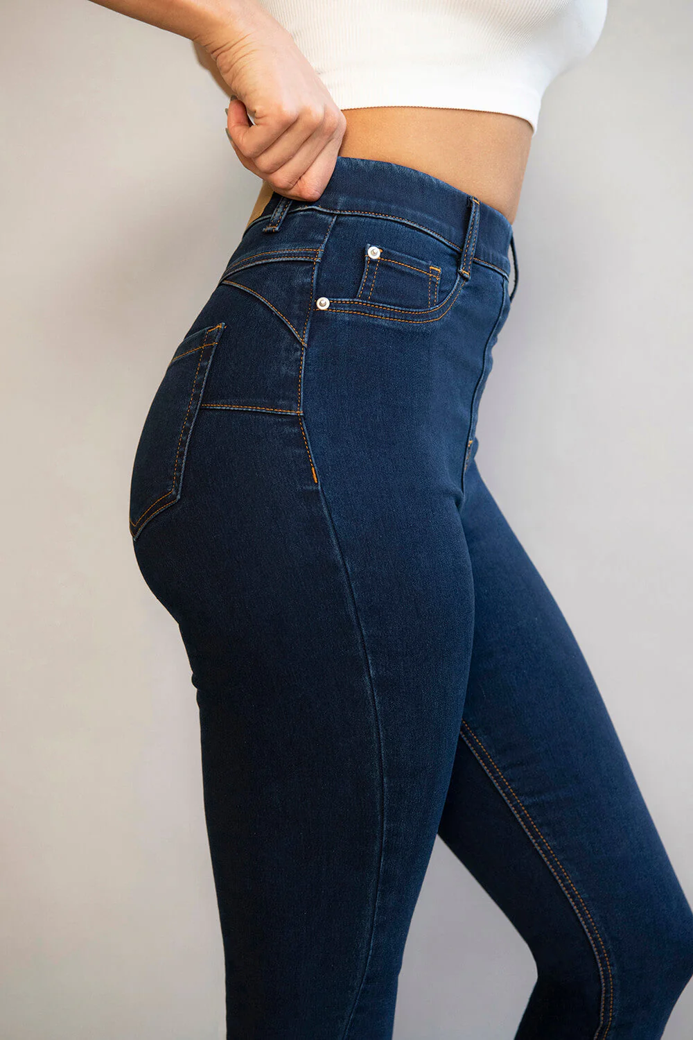 Ultimate Ankle Grazer Jeggings - Dark Blue - Image 5