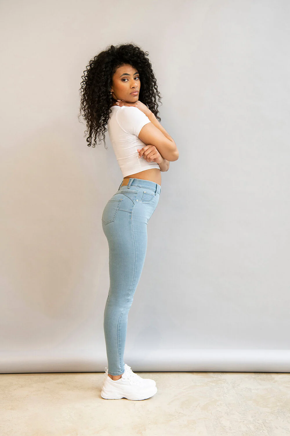 Ultimate Ankle Grazer Jeggings - Light Blue - Image 2