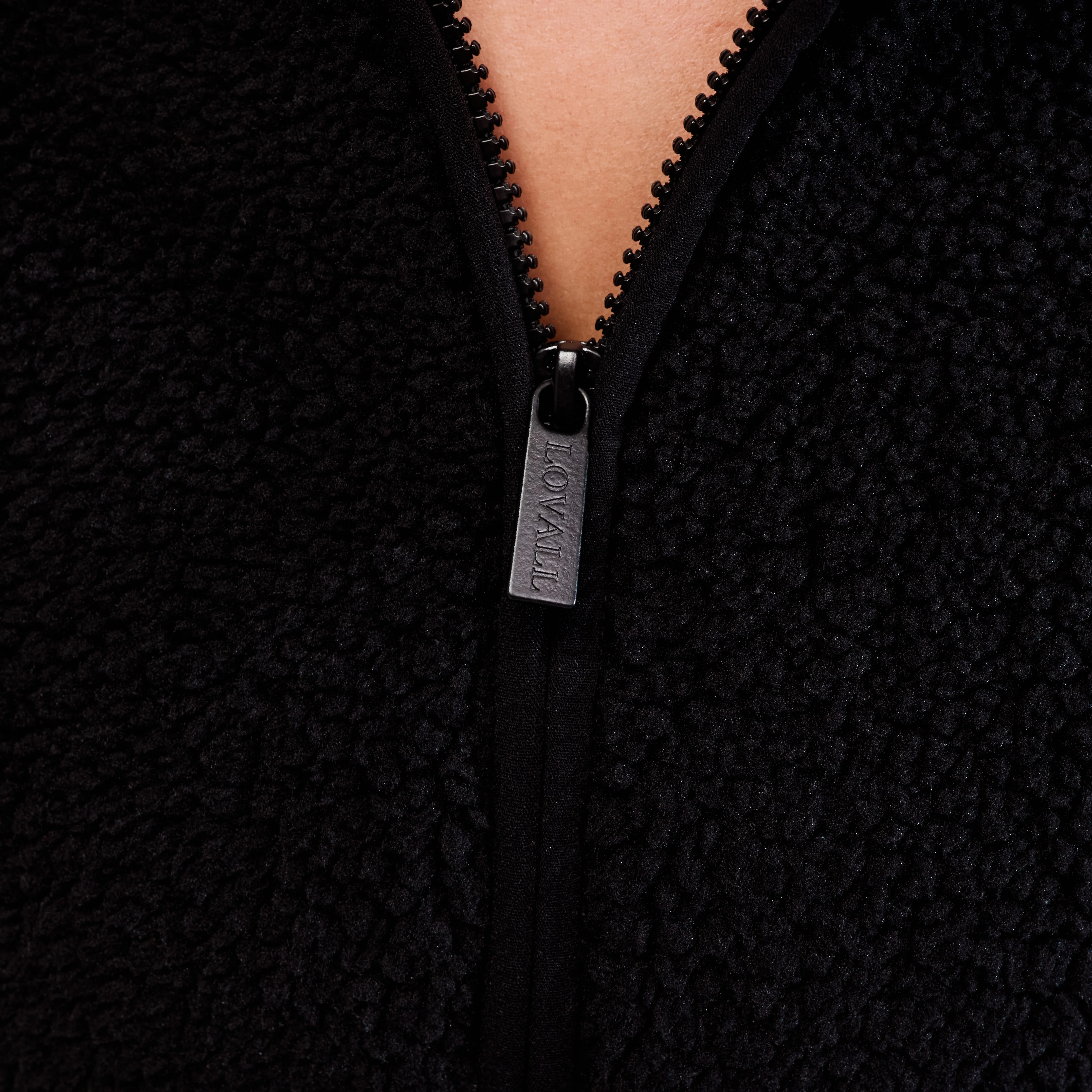 Borg 1/4 Zip Fleece - Black - Image 4