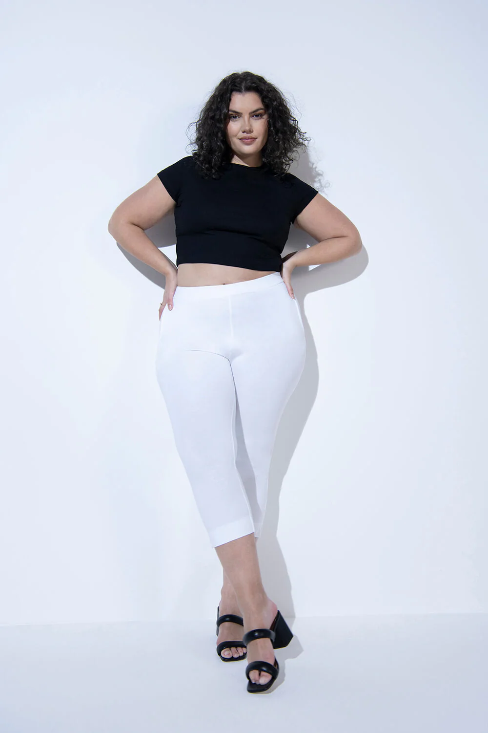 Crop Stretch Trouser - White - Image 7