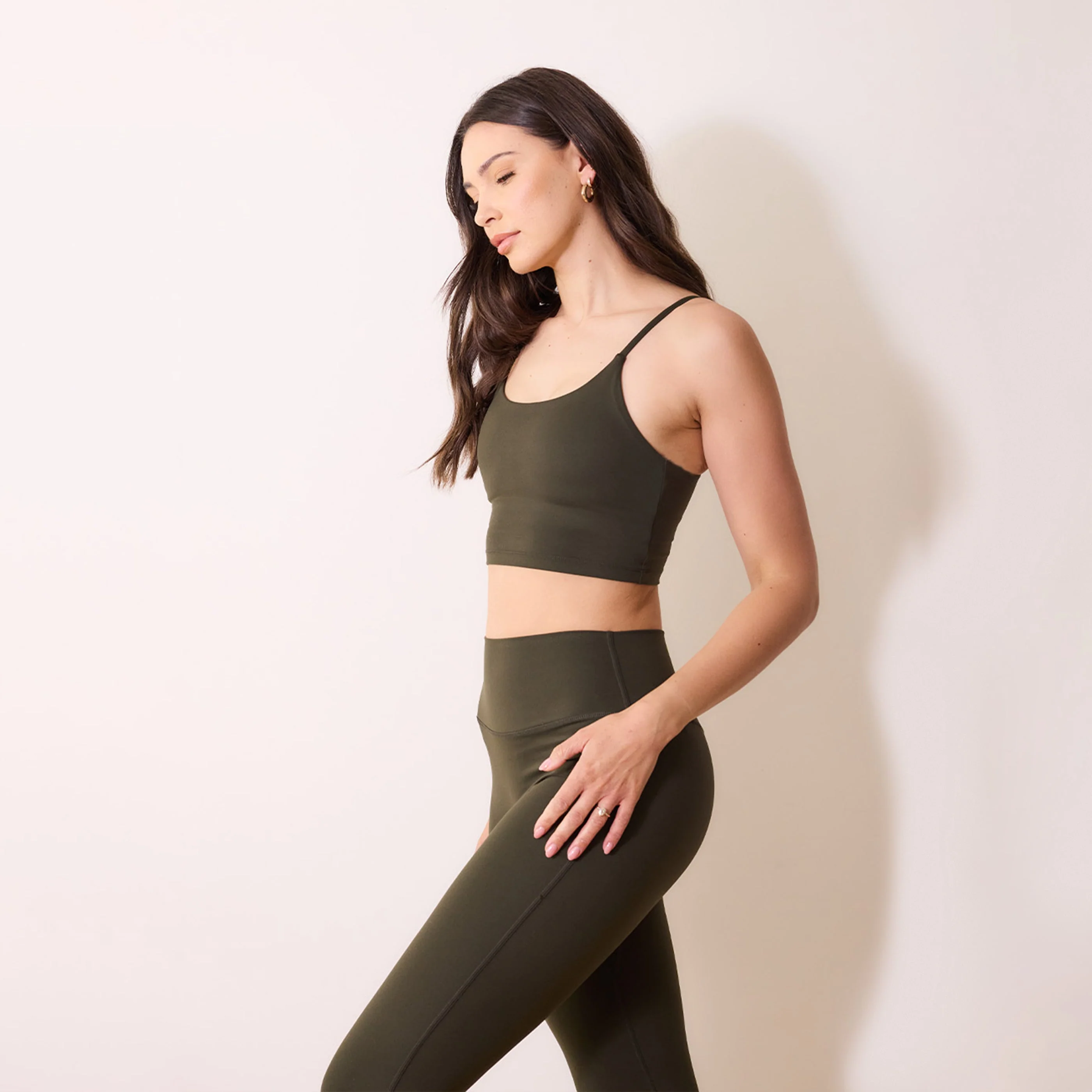 Curve 24/7 Revitalise Flare Leggings - Deep Olive - Image 5