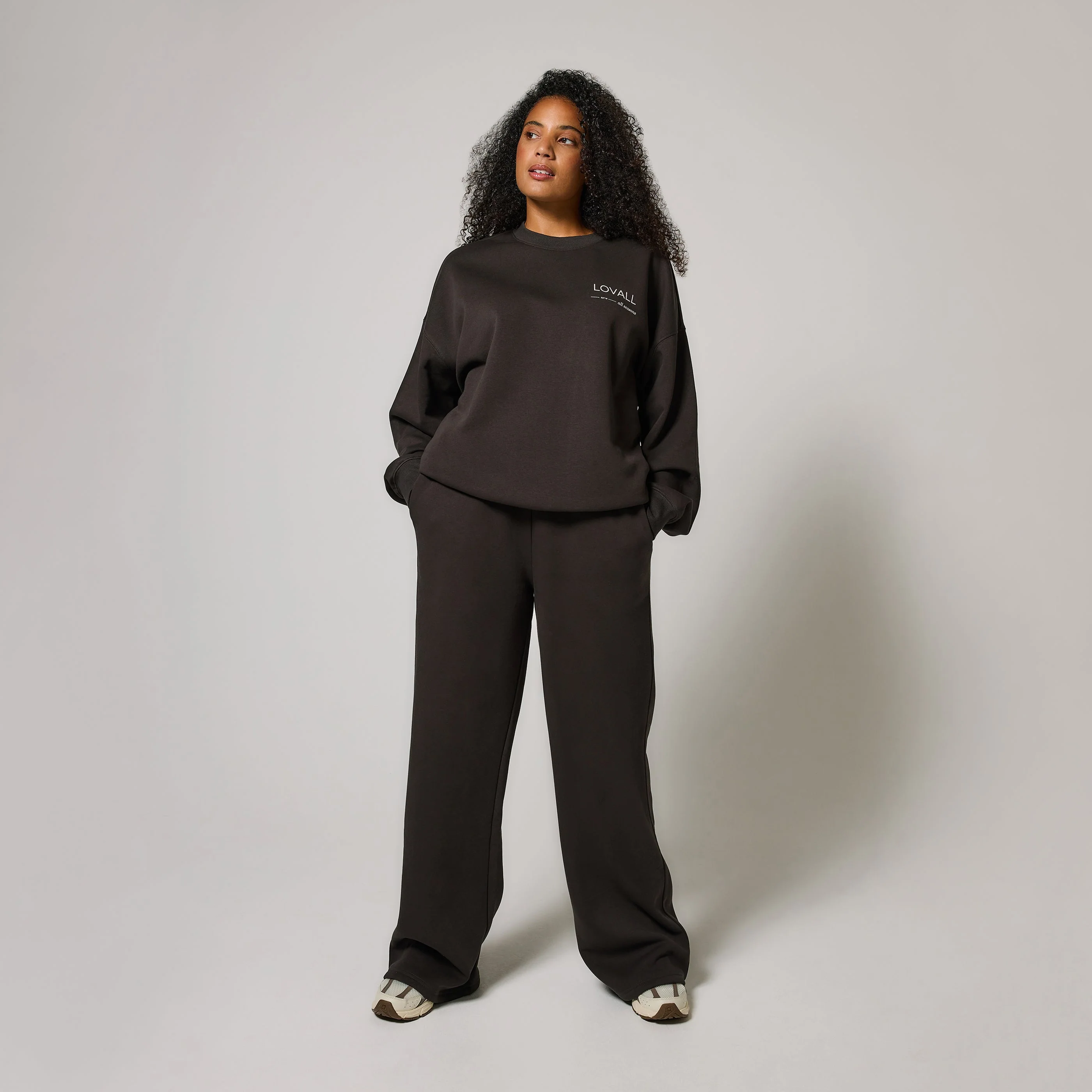 Curve Organic Oversized Sweatshirt Style 3 - Black Coffee - Image 5