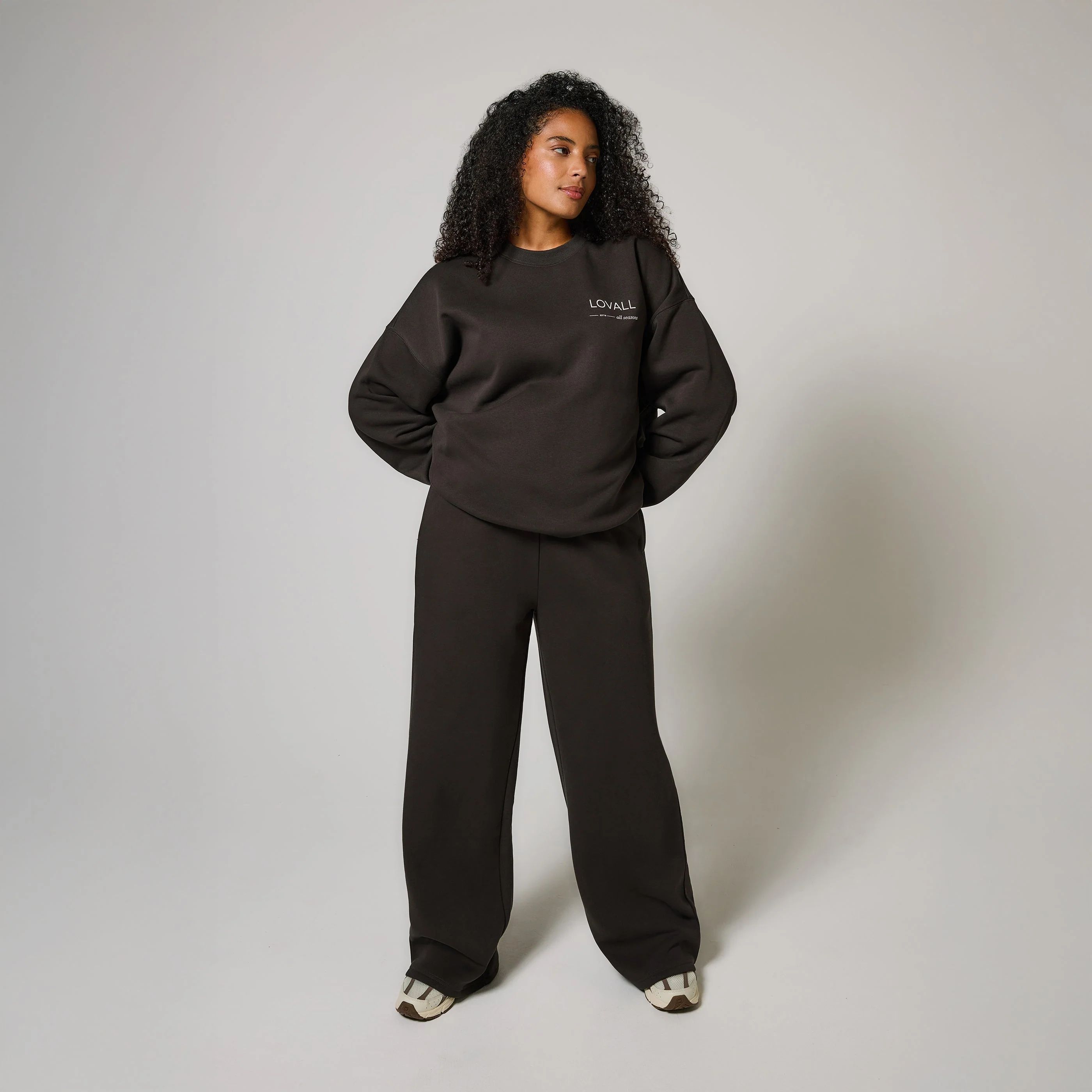 Curve Organic Oversized Sweatshirt Style 3 - Black Coffee - Image 6