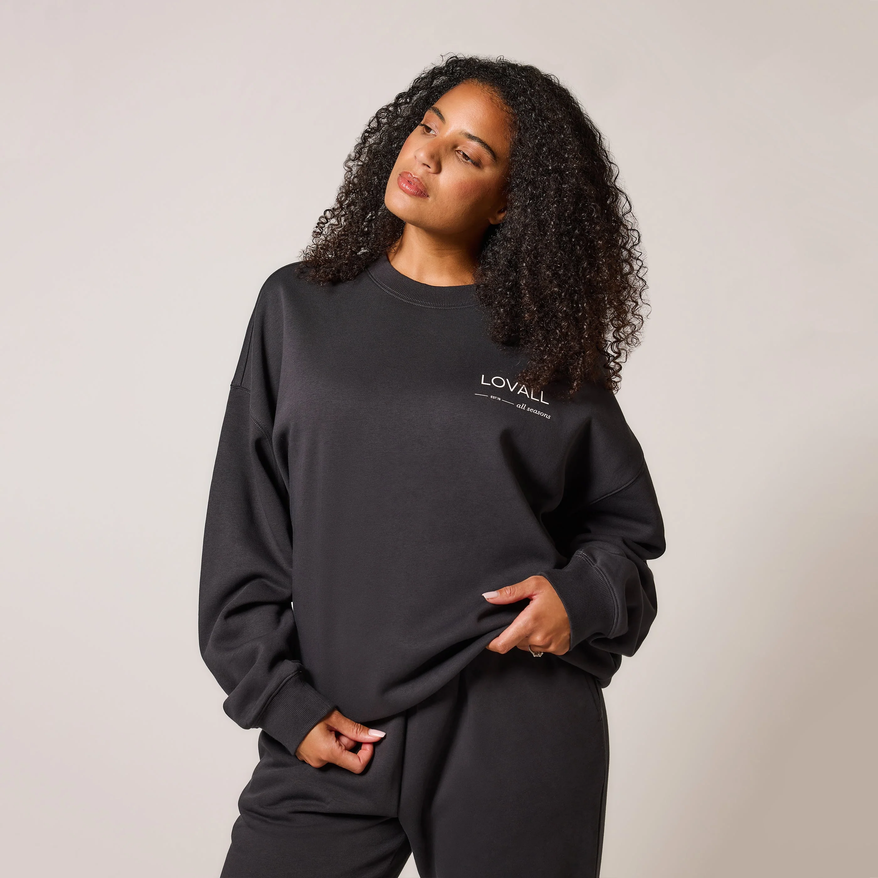 Curve Organic Oversized Sweatshirt Style 3 - Shadow - Image 4