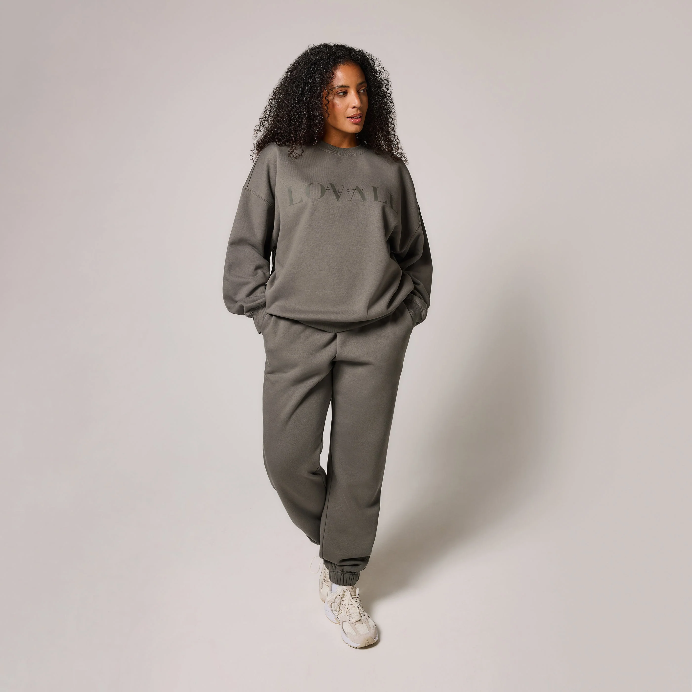 Curve Organic Oversized Sweatshirt Style 4 - Slate Green - Image 2