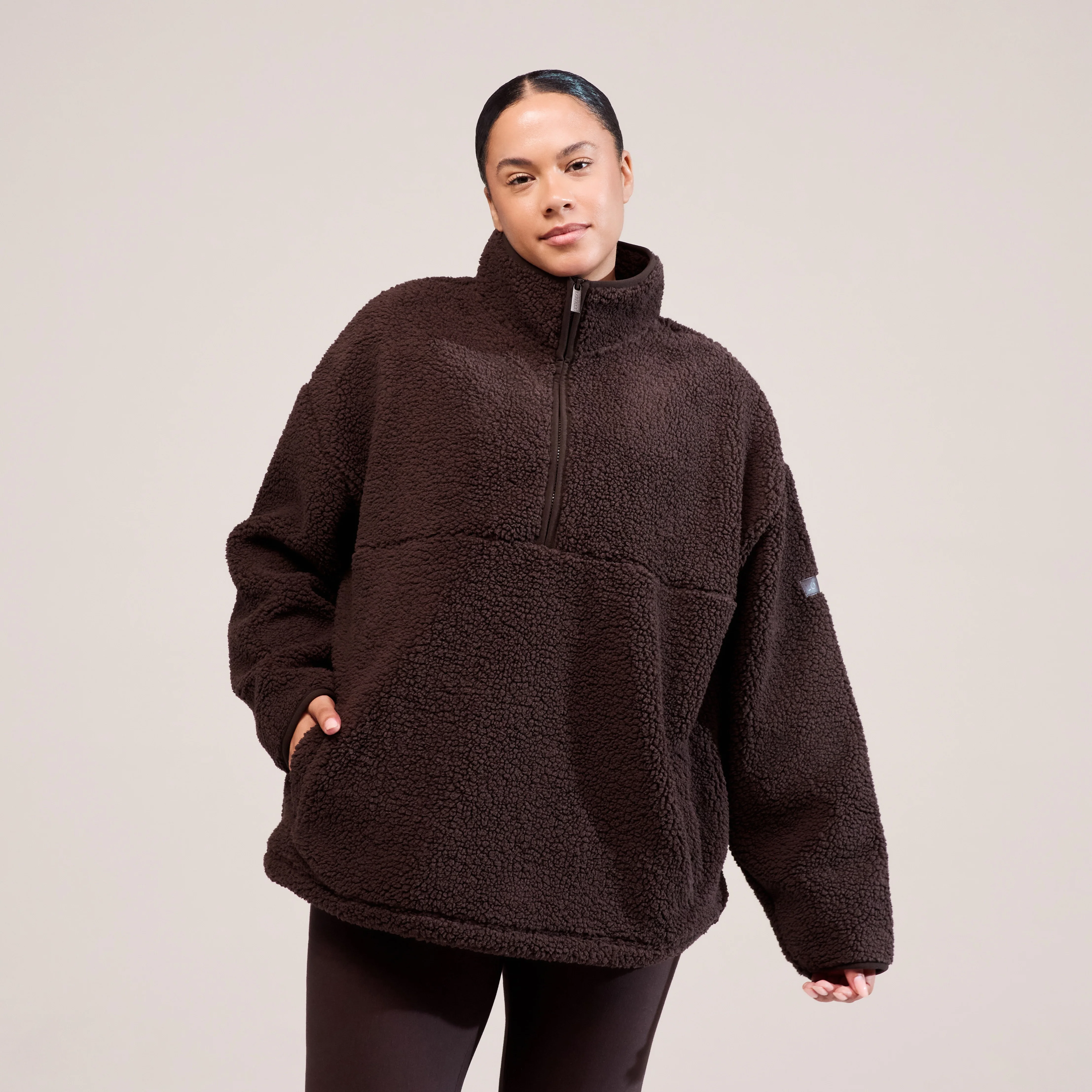 Curve Borg 1/4 Zip Fleece - Espresso Brown