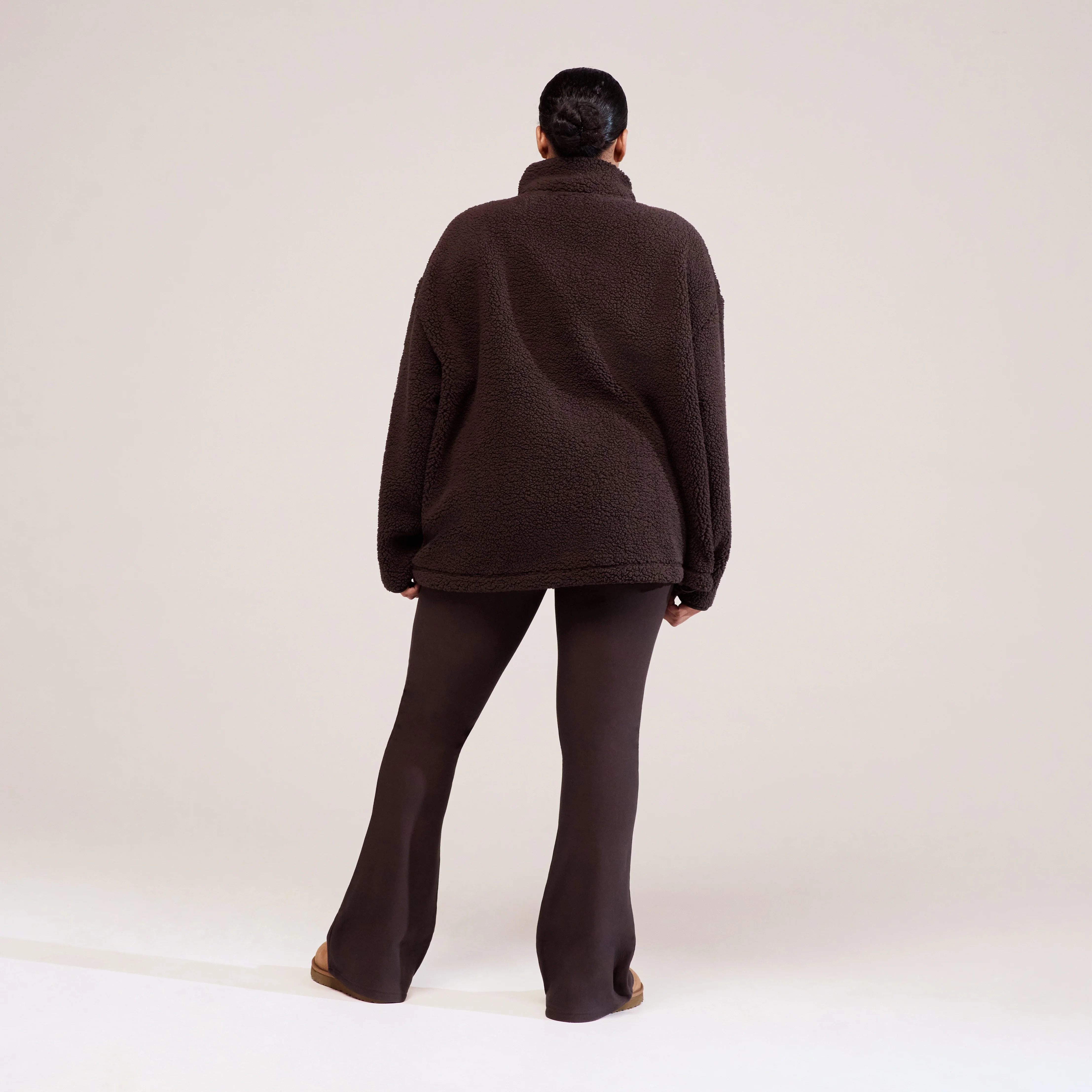 Curve Borg 1/4 Zip Fleece - Espresso Brown - Image 4