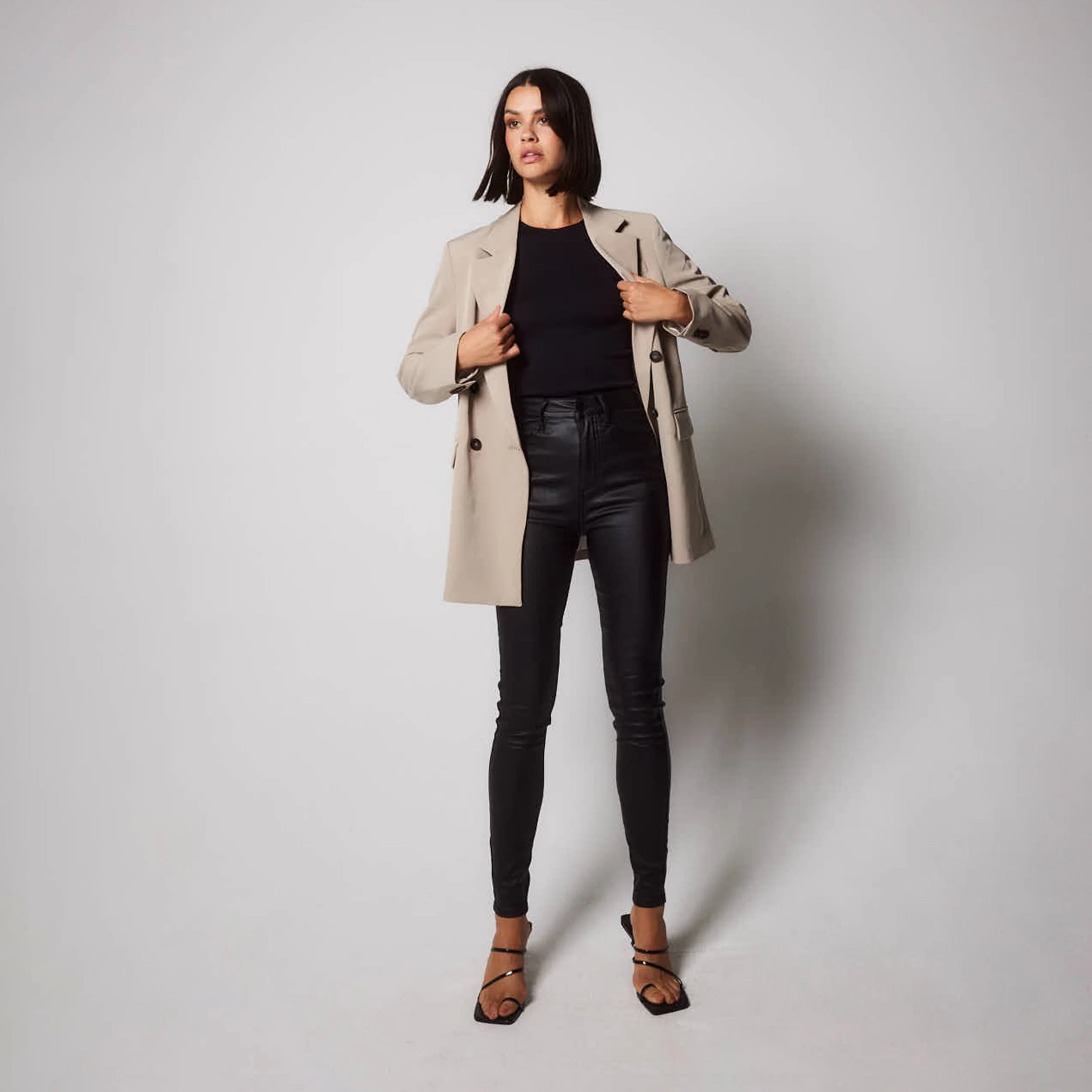 Curve Coated Jeans - Black - Image 2