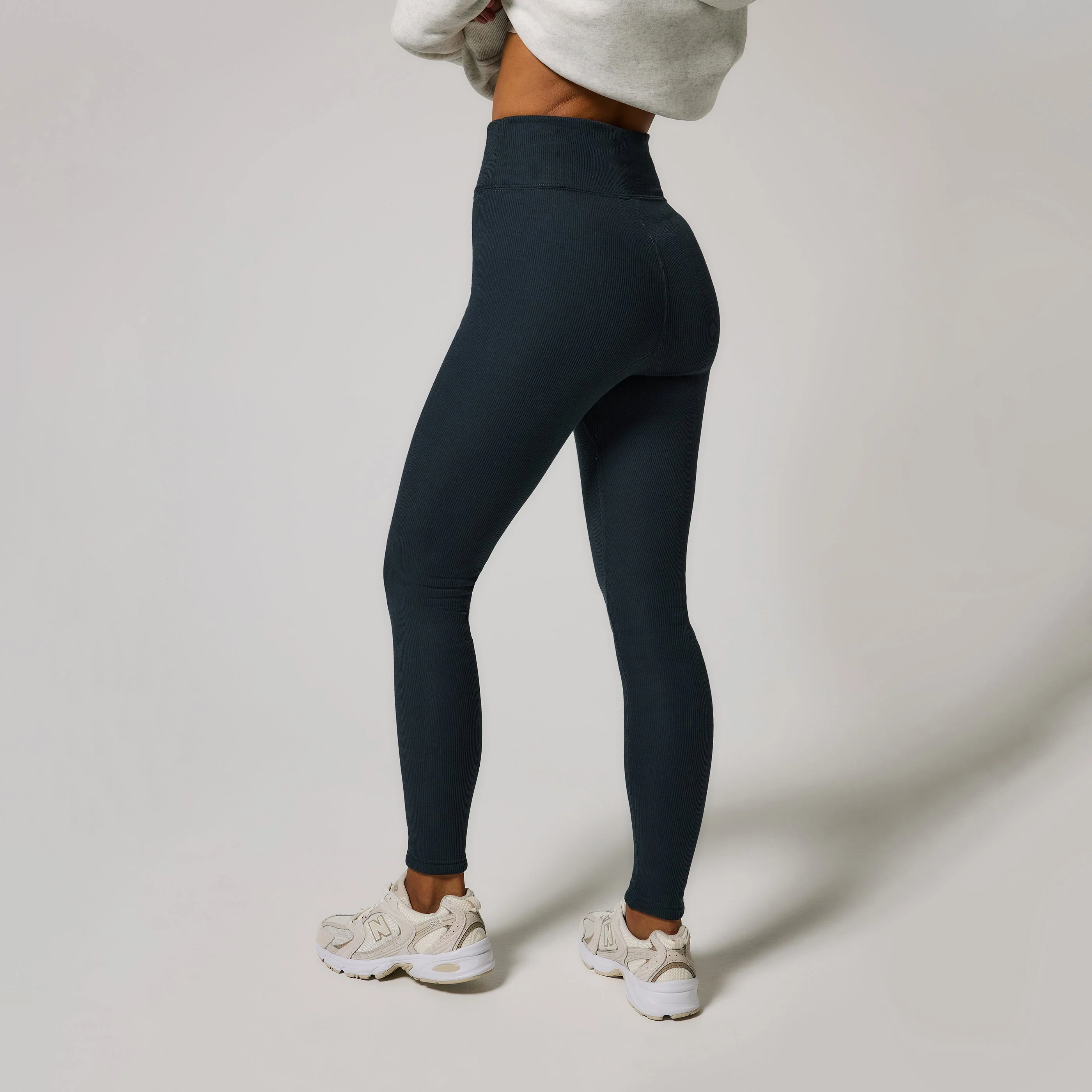 Curve Extreme Fleece Lined Leggings - Vintage Navy - Image 6