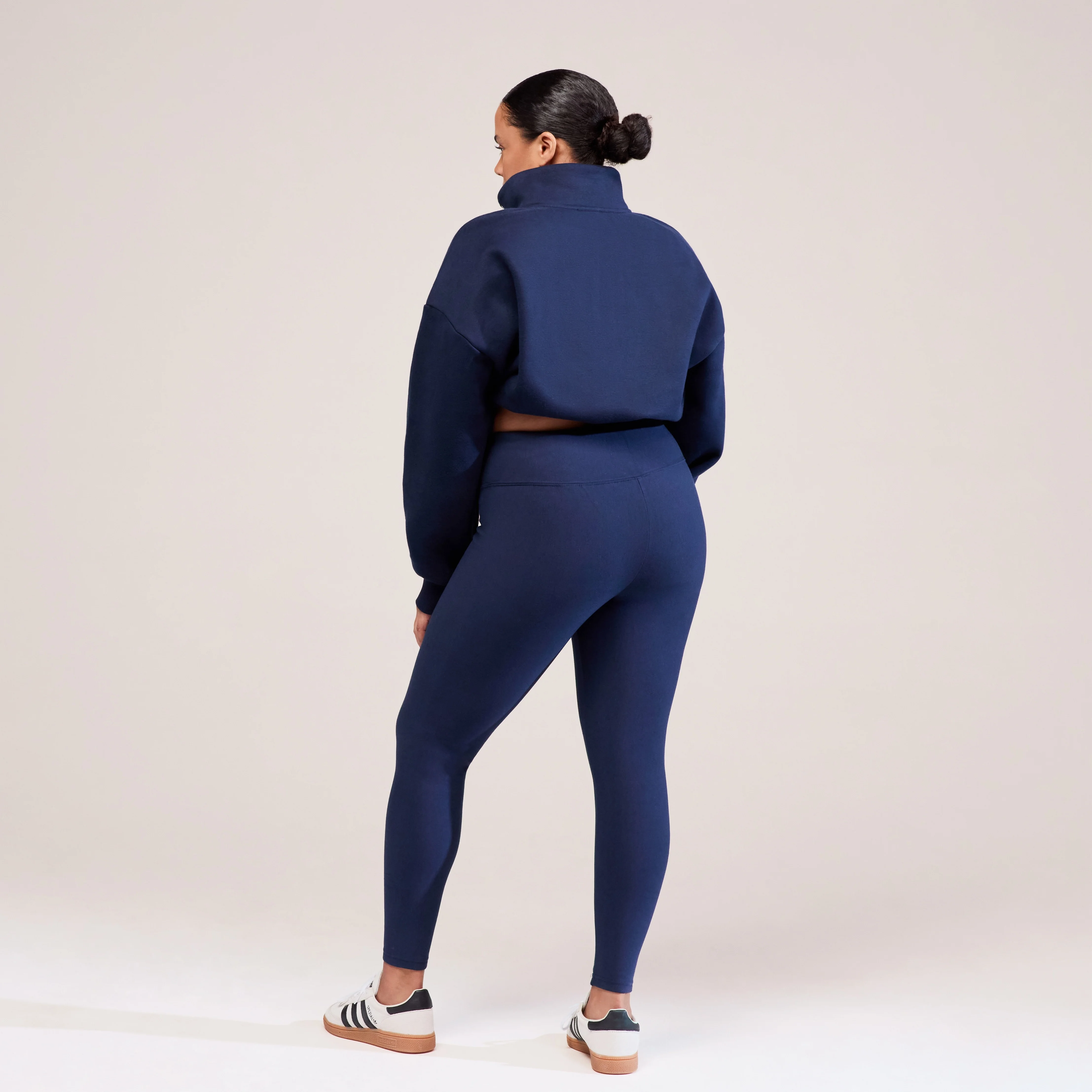 Curve Heavyweight 1/4 Zip Sweatshirt - Navy - Image 3