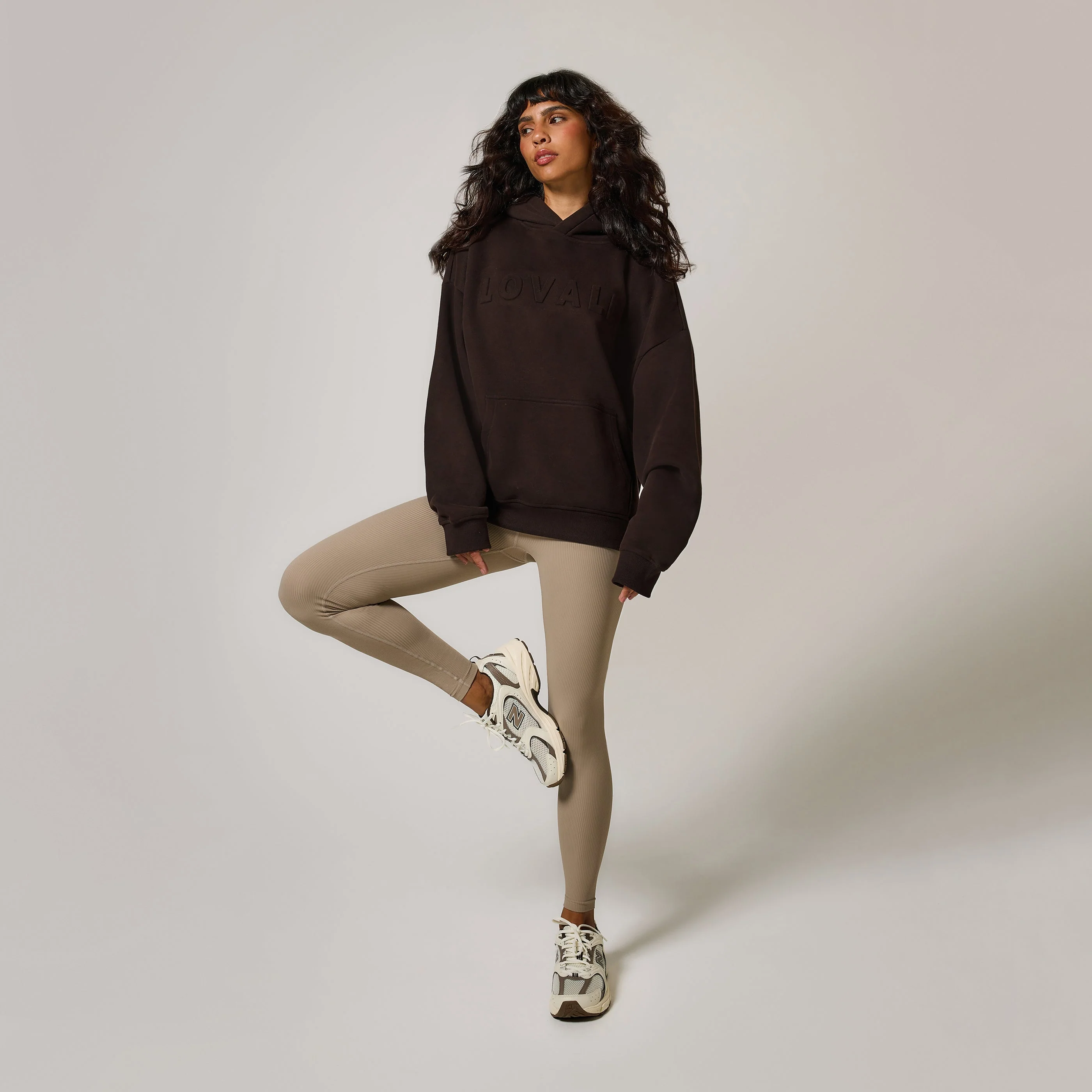 Curve Heavyweight Oversized Hoodie - Espresso Brown - Image 2