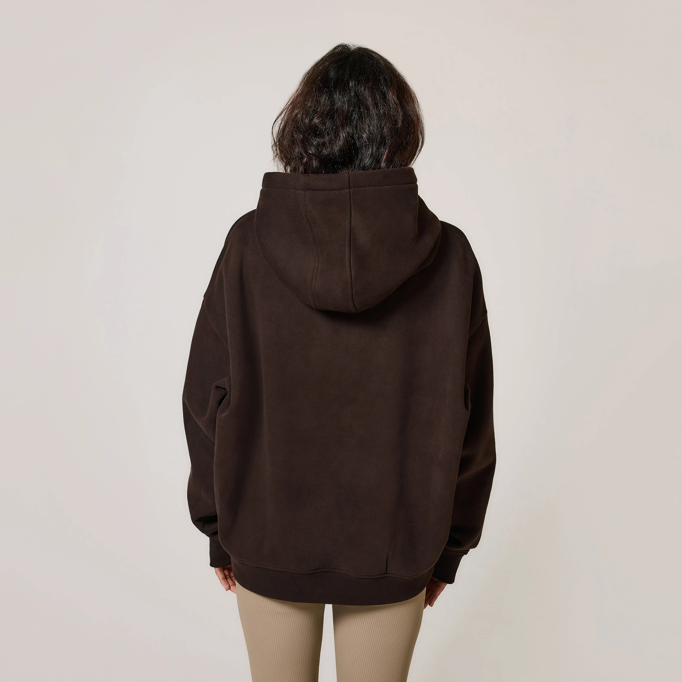 Curve Heavyweight Oversized Hoodie - Espresso Brown - Image 3