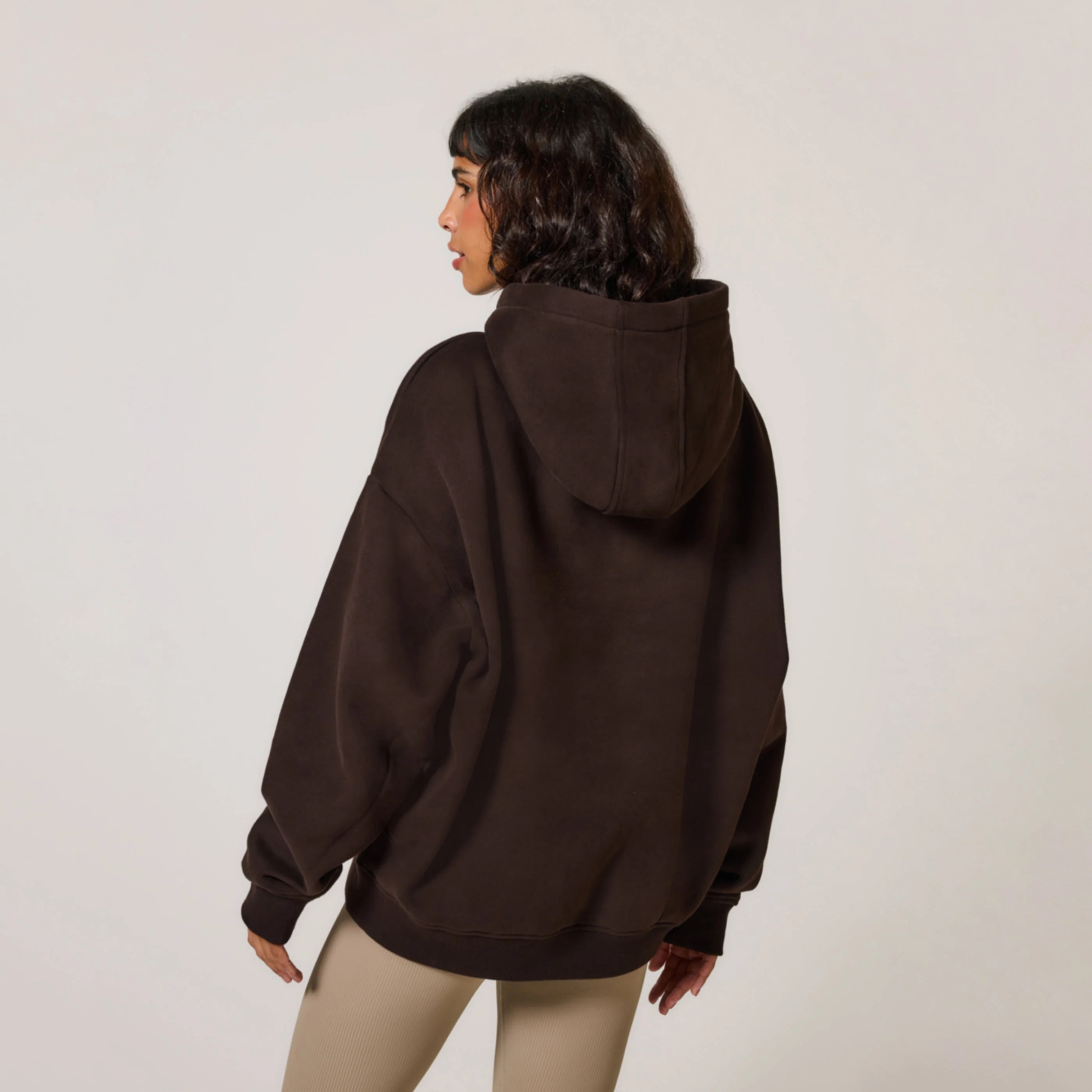 Curve Heavyweight Oversized Hoodie - Espresso Brown - Image 5