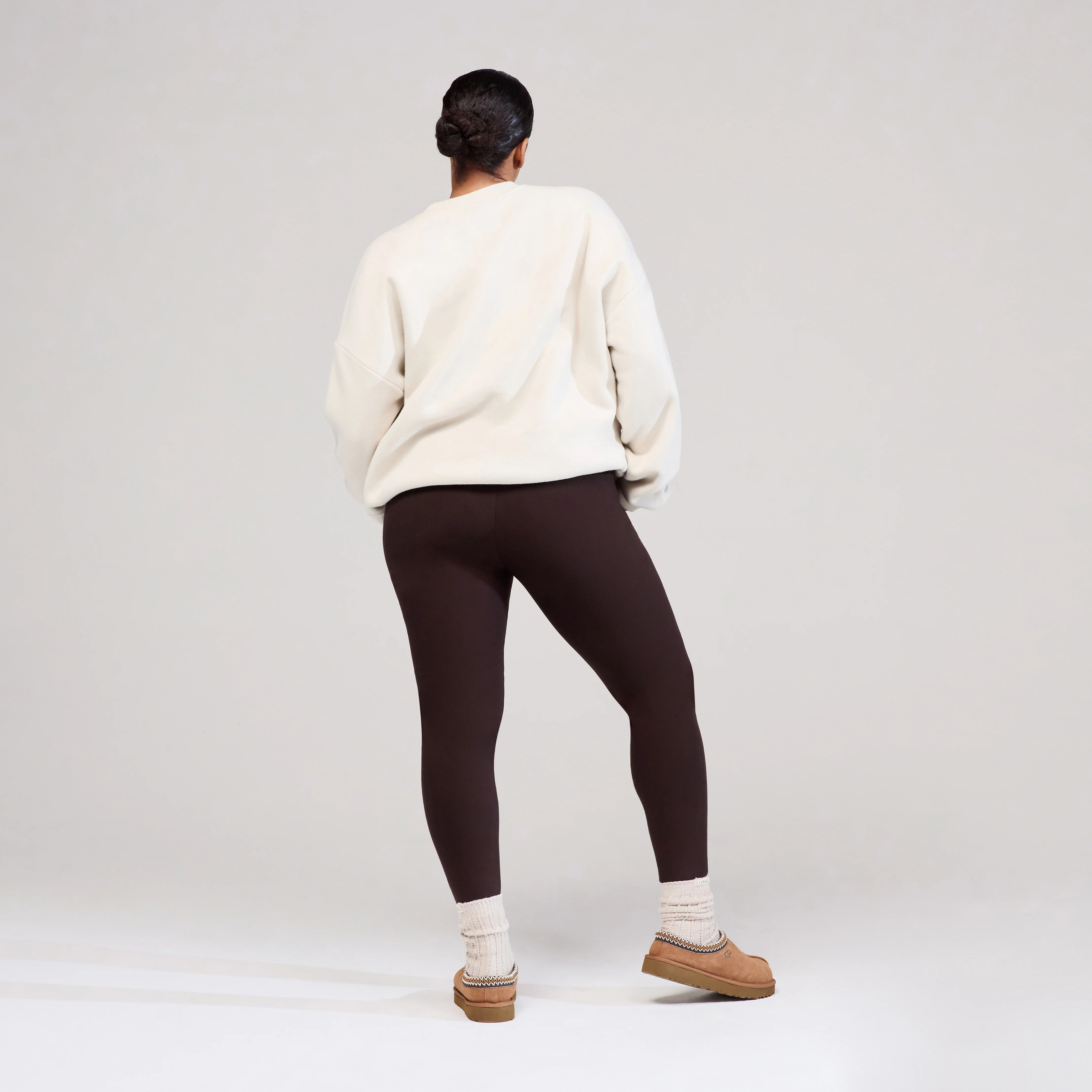 Curve Heavyweight Oversized Sweatshirt Varsity - Ecru - Image 3