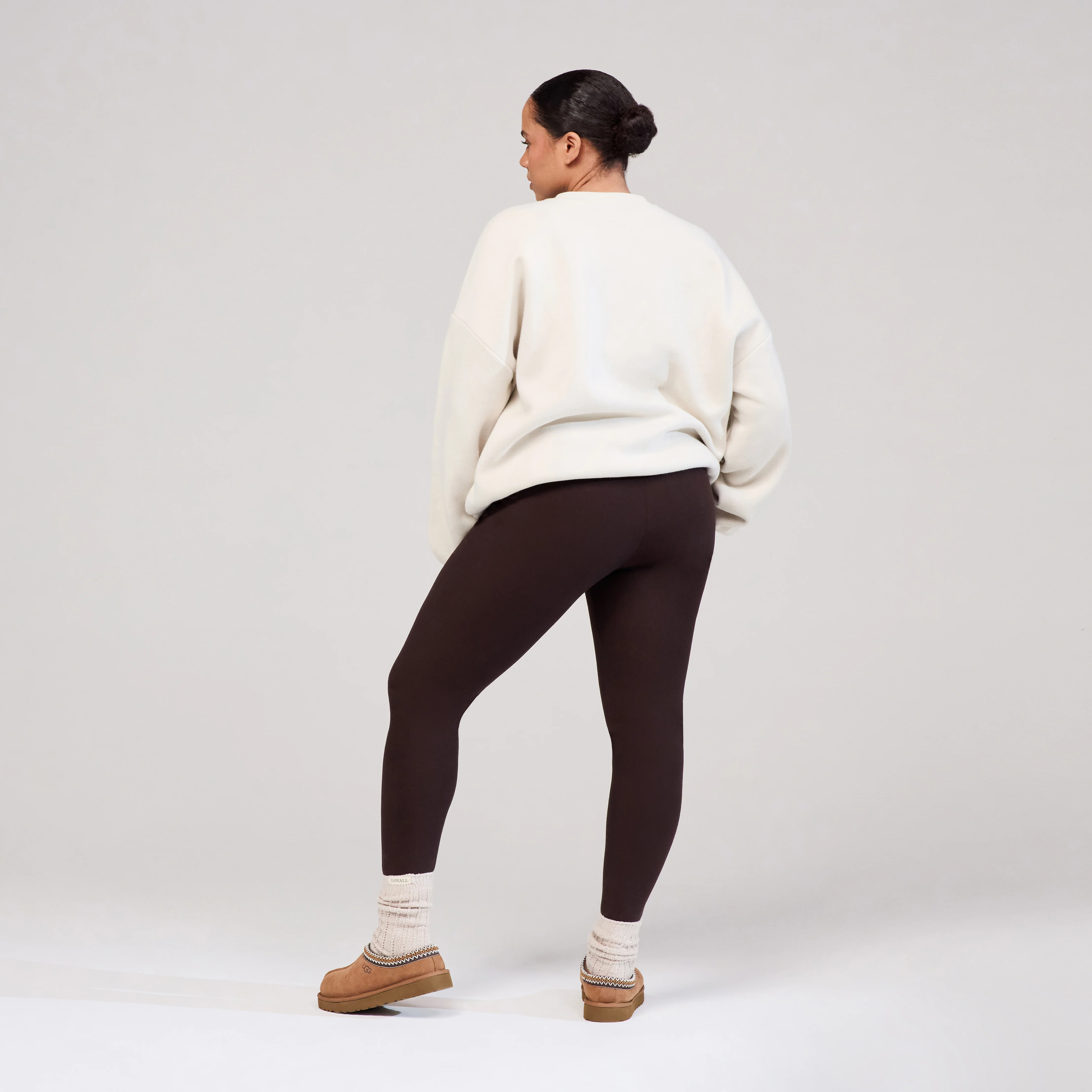 Curve Heavyweight Oversized Sweatshirt Varsity - Ecru - Image 6