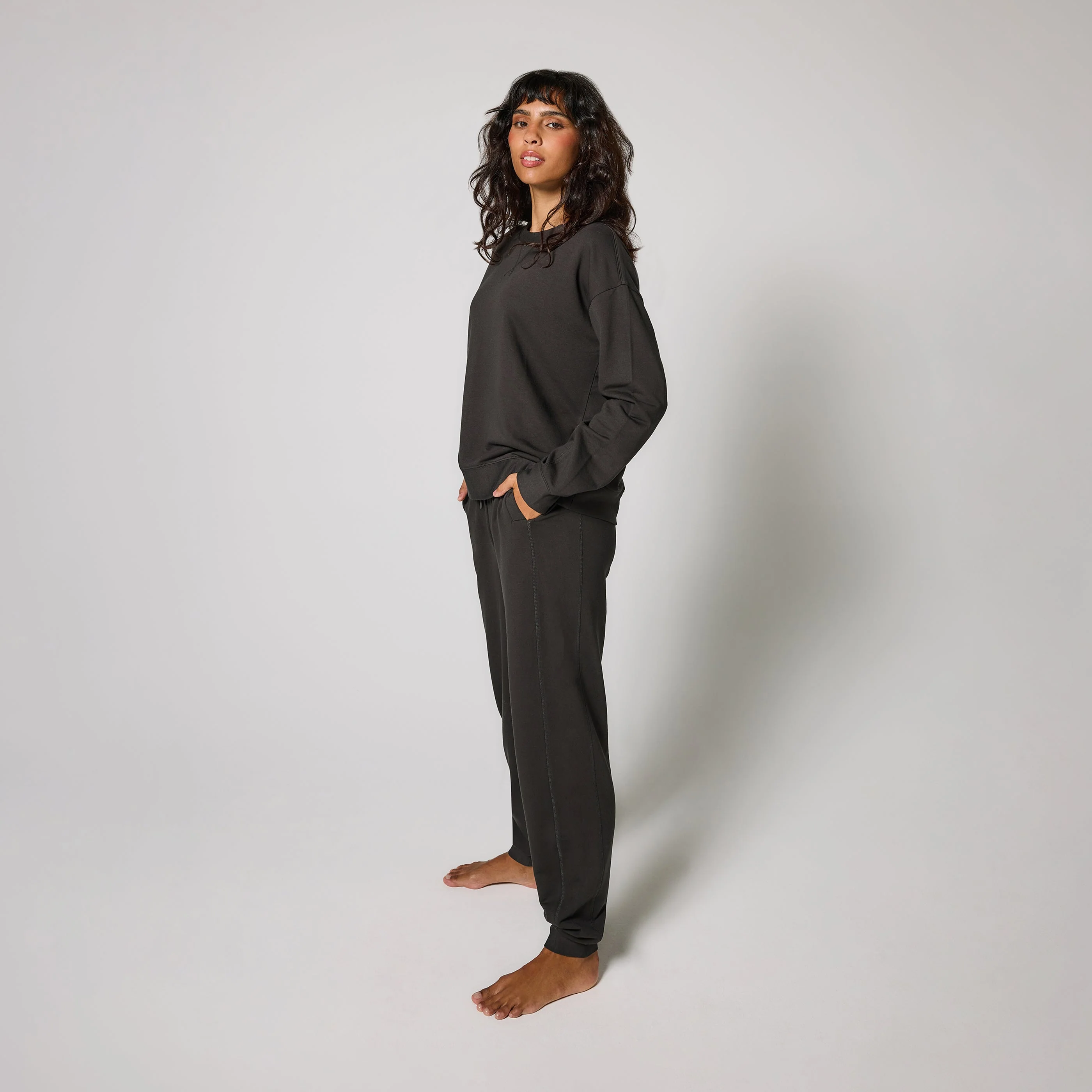 Curve Luxe Lounge Jogger - Black Coffee - Image 6