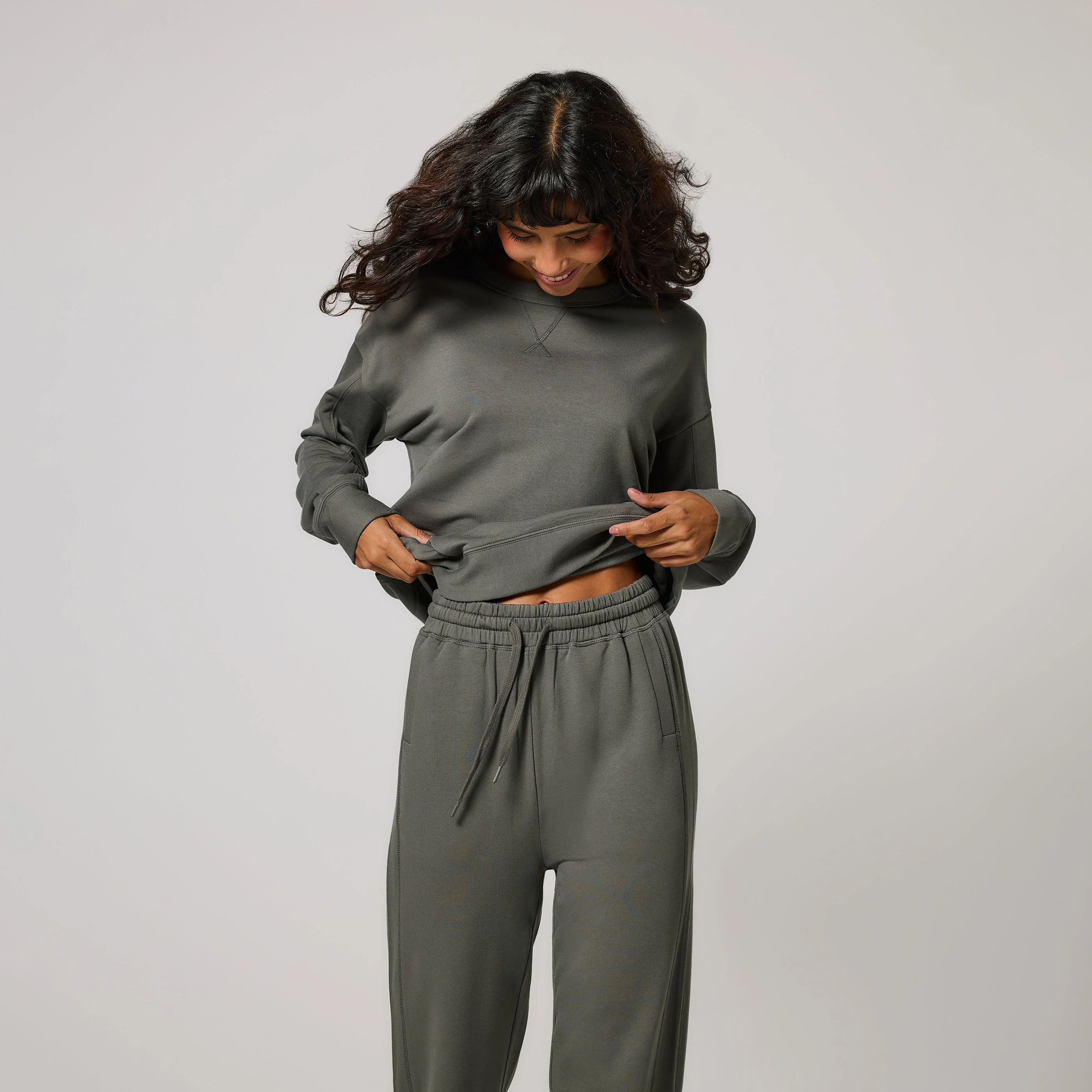 Curve Luxe Lounge Jogger - Slate Green - Image 4