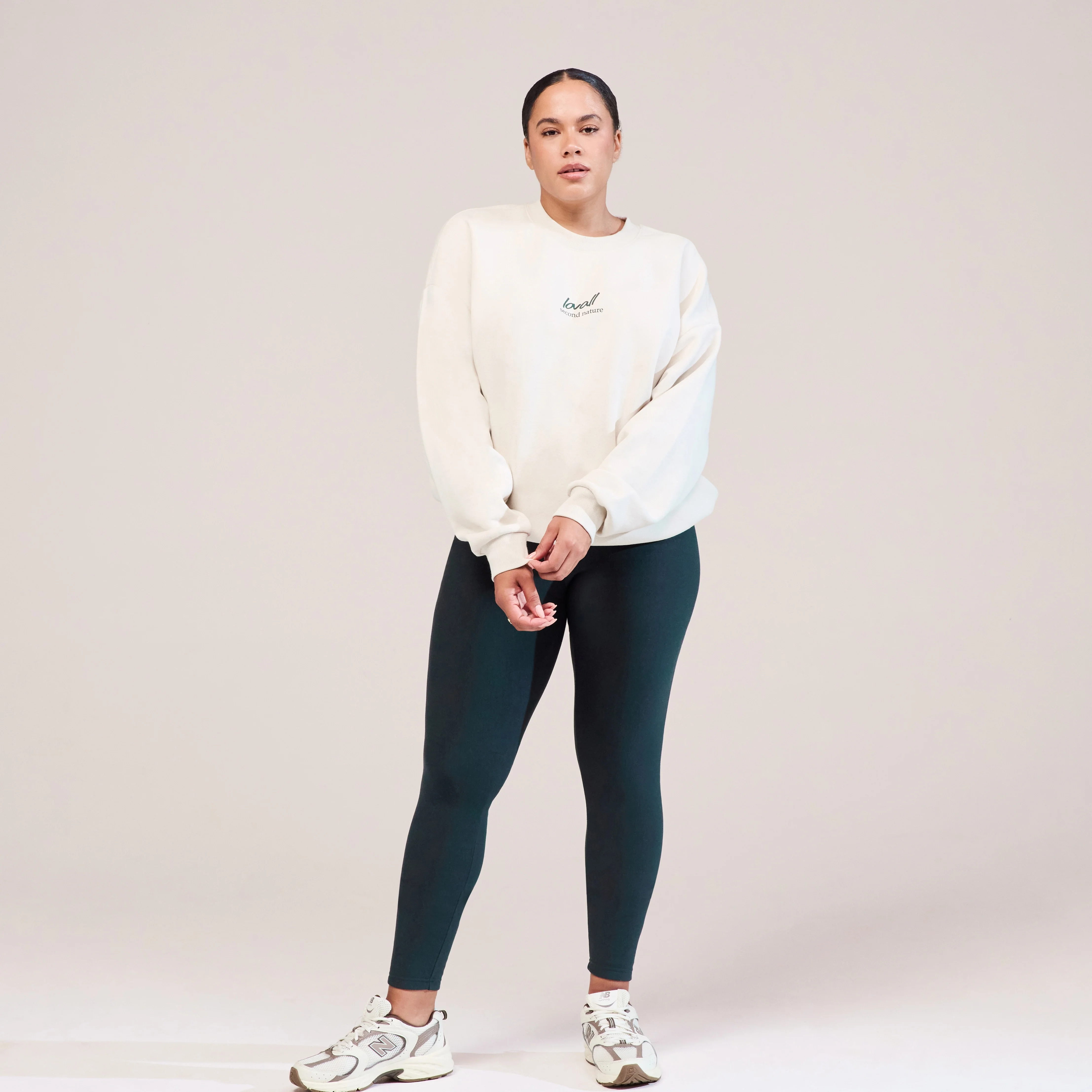 Curve Organic Oversized Sweatshirt Landscape - Ecru - Image 5