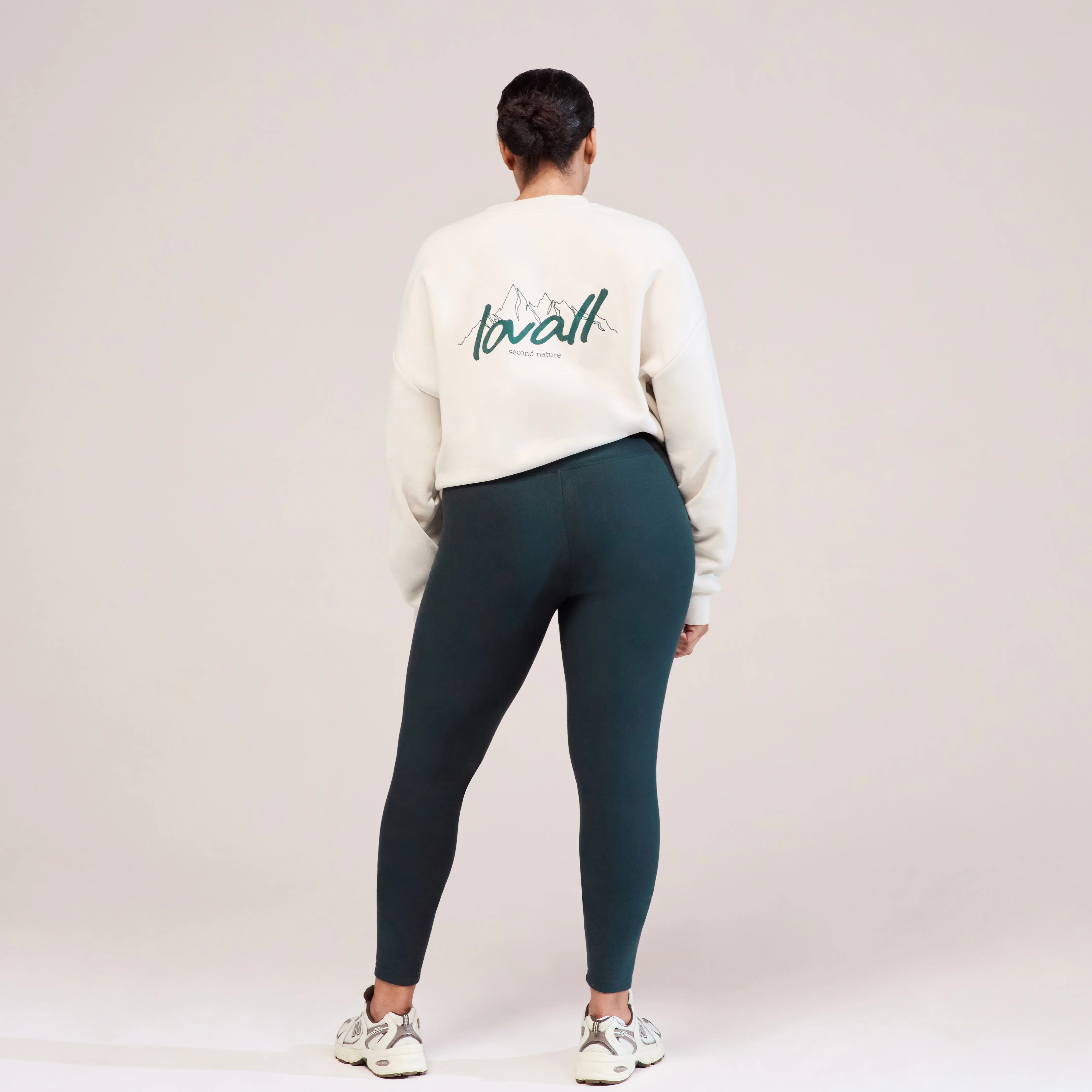 Curve Organic Oversized Sweatshirt Landscape - Ecru - Image 6