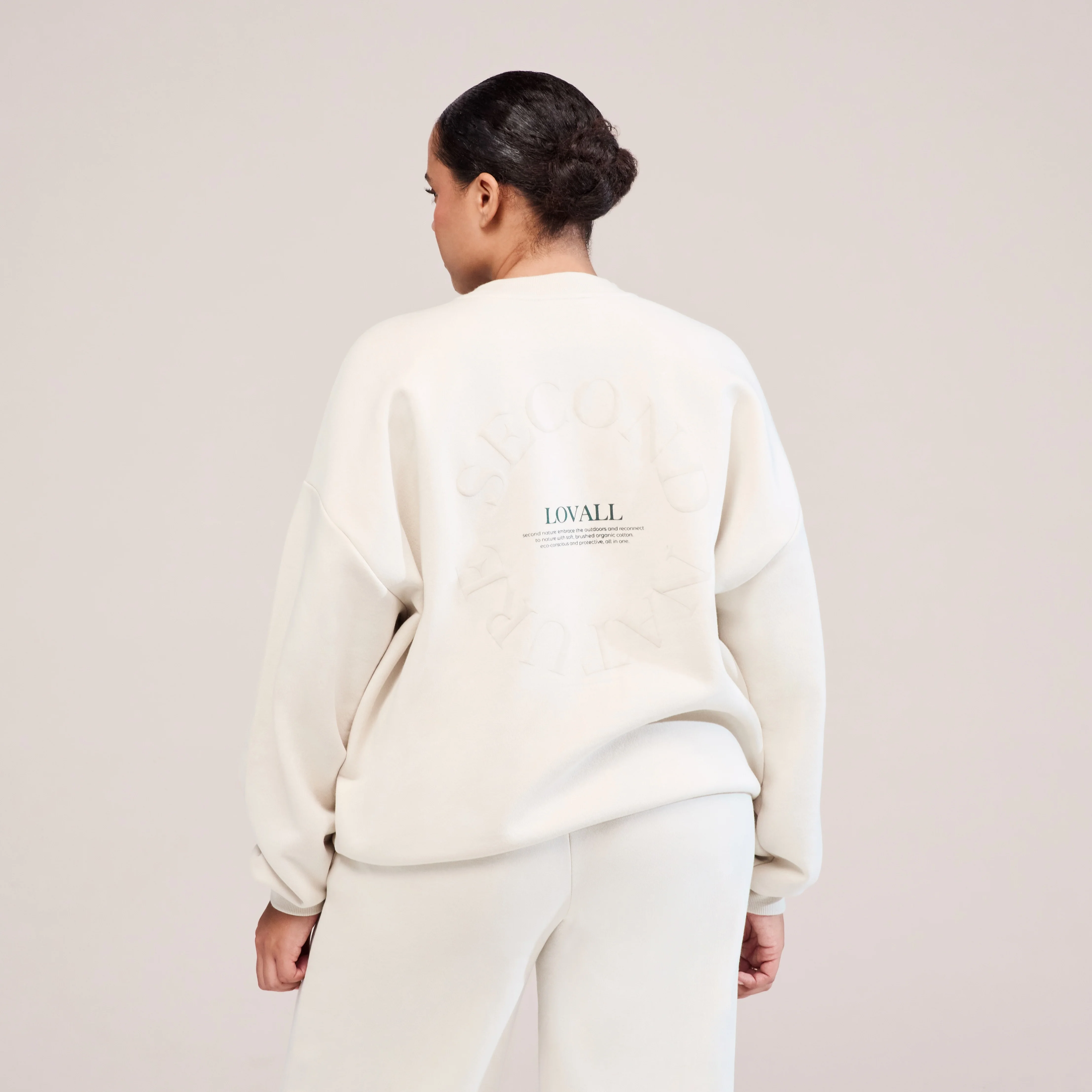 Curve Organic Oversized Sweatshirt Second Nature - Ecru - Image 3