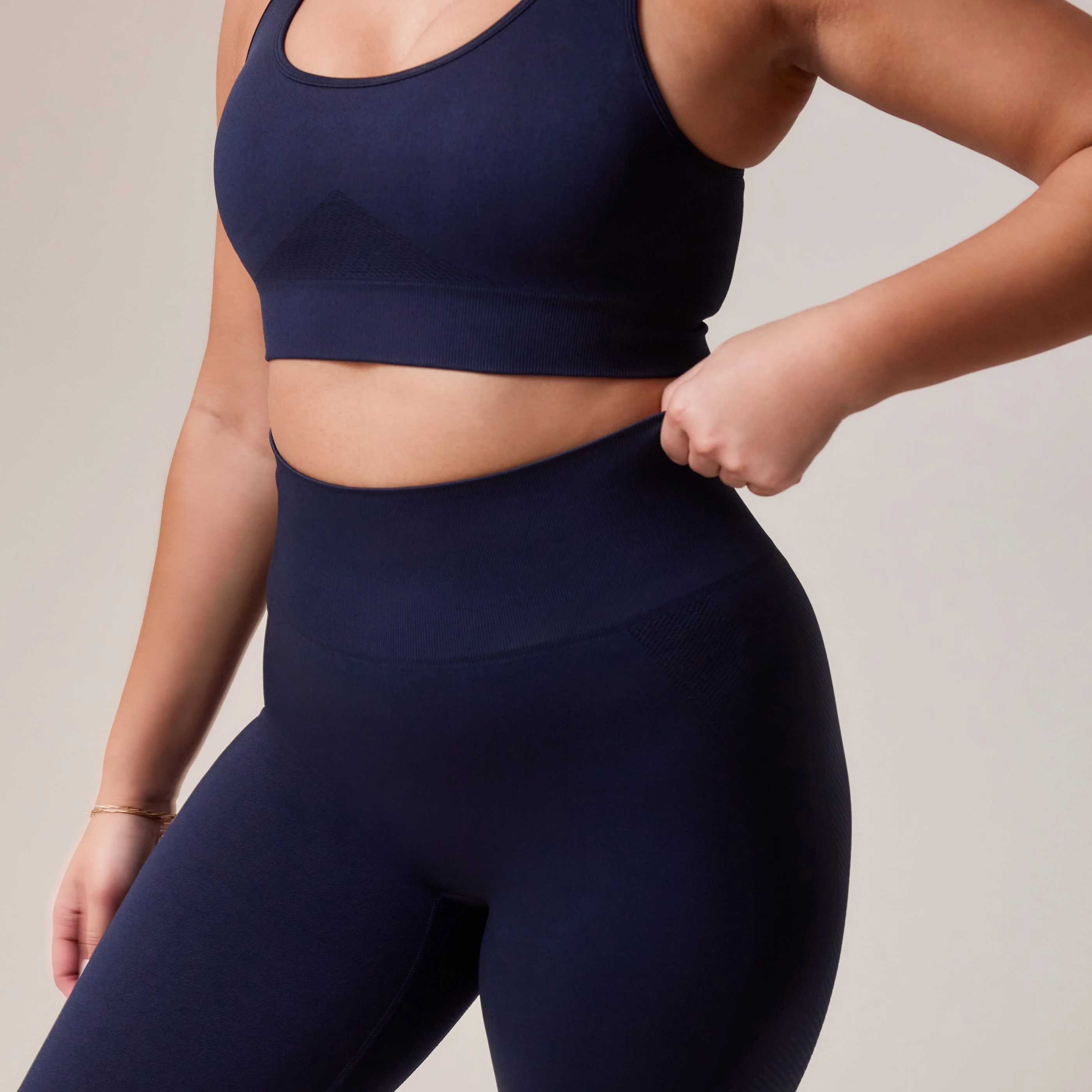 Curve Sculpt Seamless Leggings - Deep Navy - Image 4