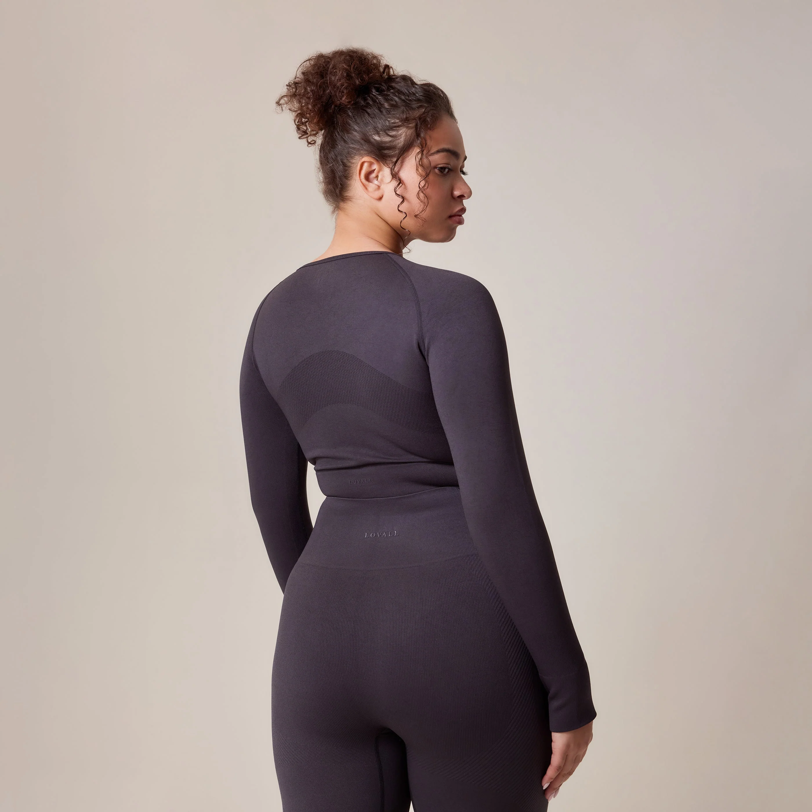 Curve Sculpt Seamless Long Sleeve Top - Shadow - Image 3