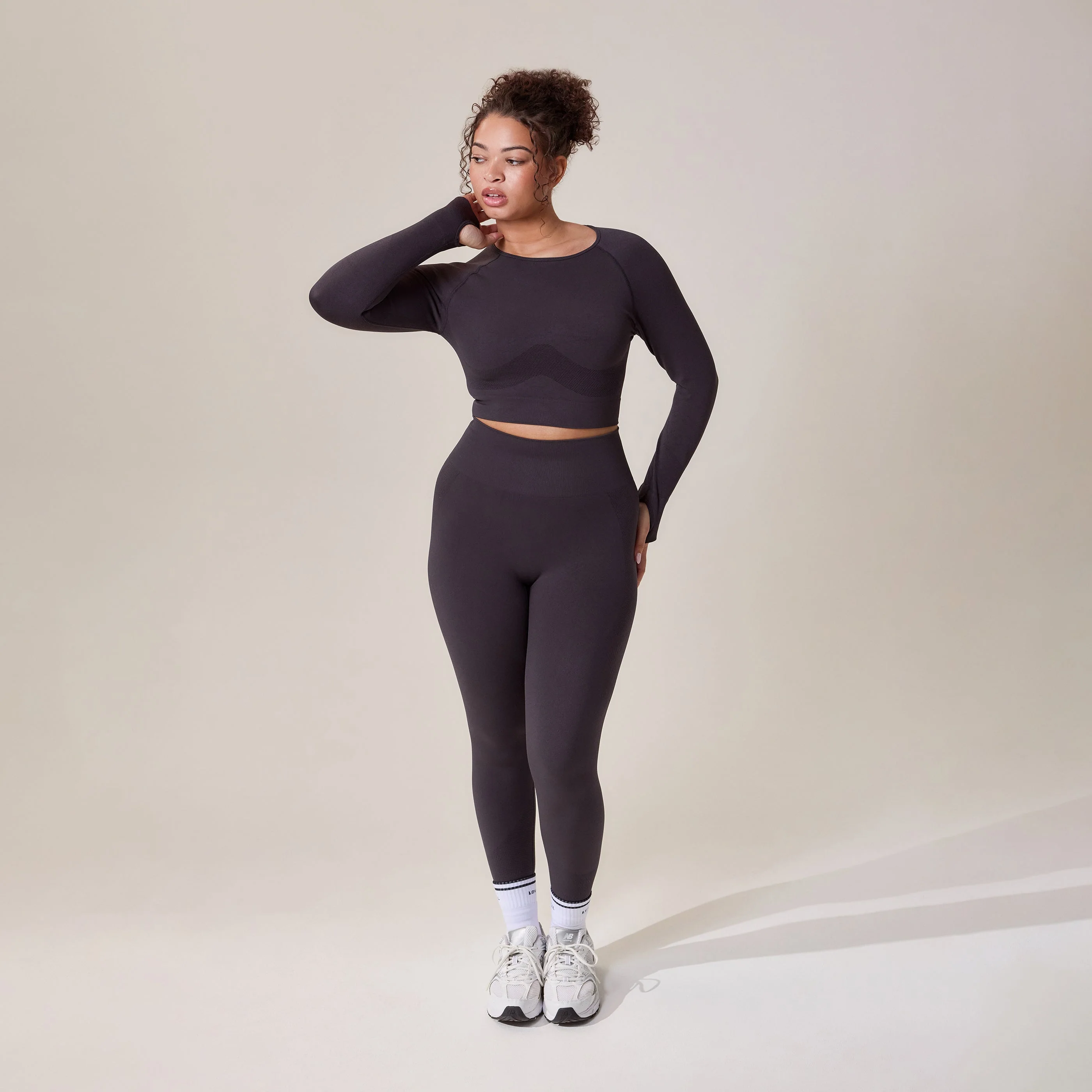 Curve Sculpt Seamless Long Sleeve Top - Shadow - Image 5