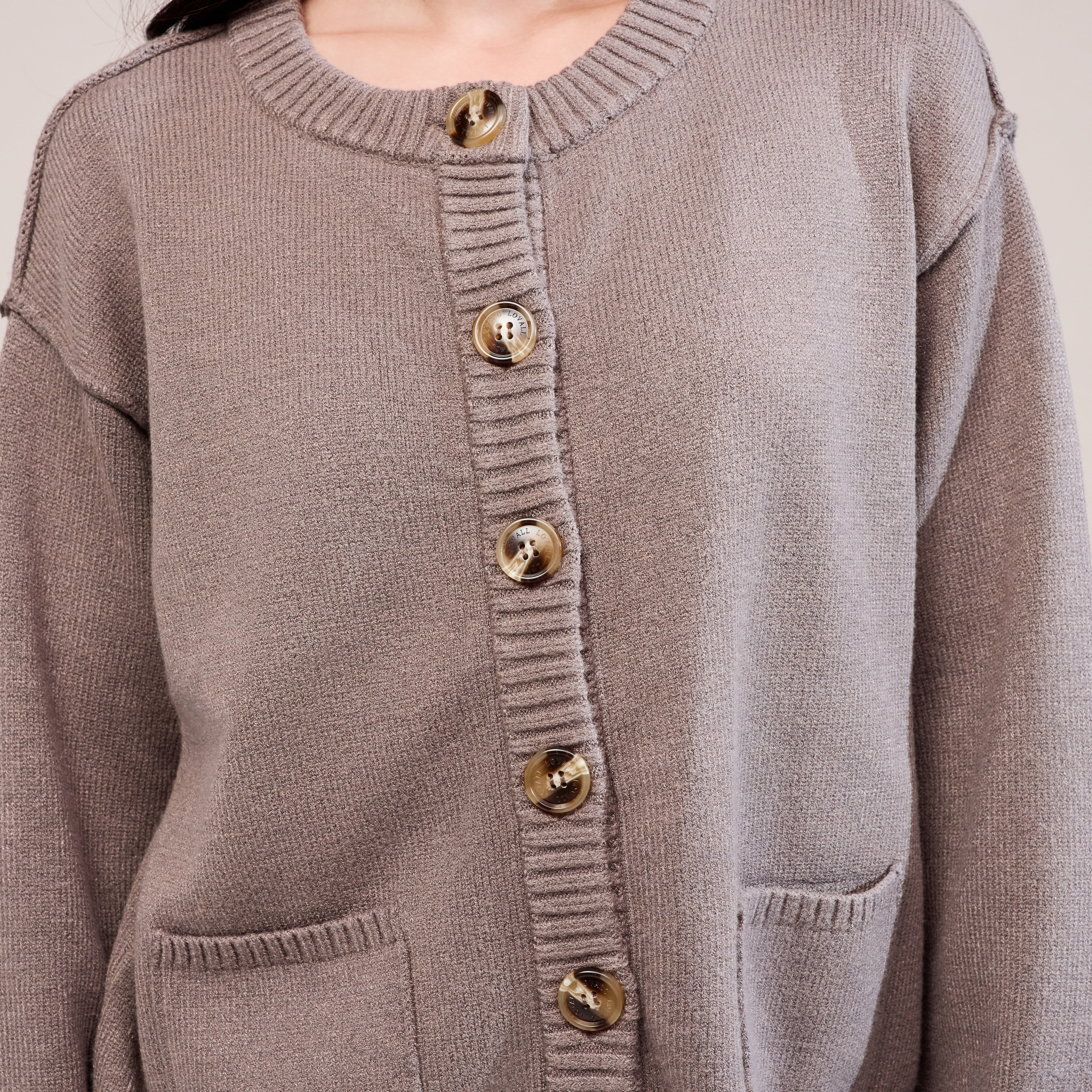 Curve Soft Knit Cardigan - Mocha - Image 5