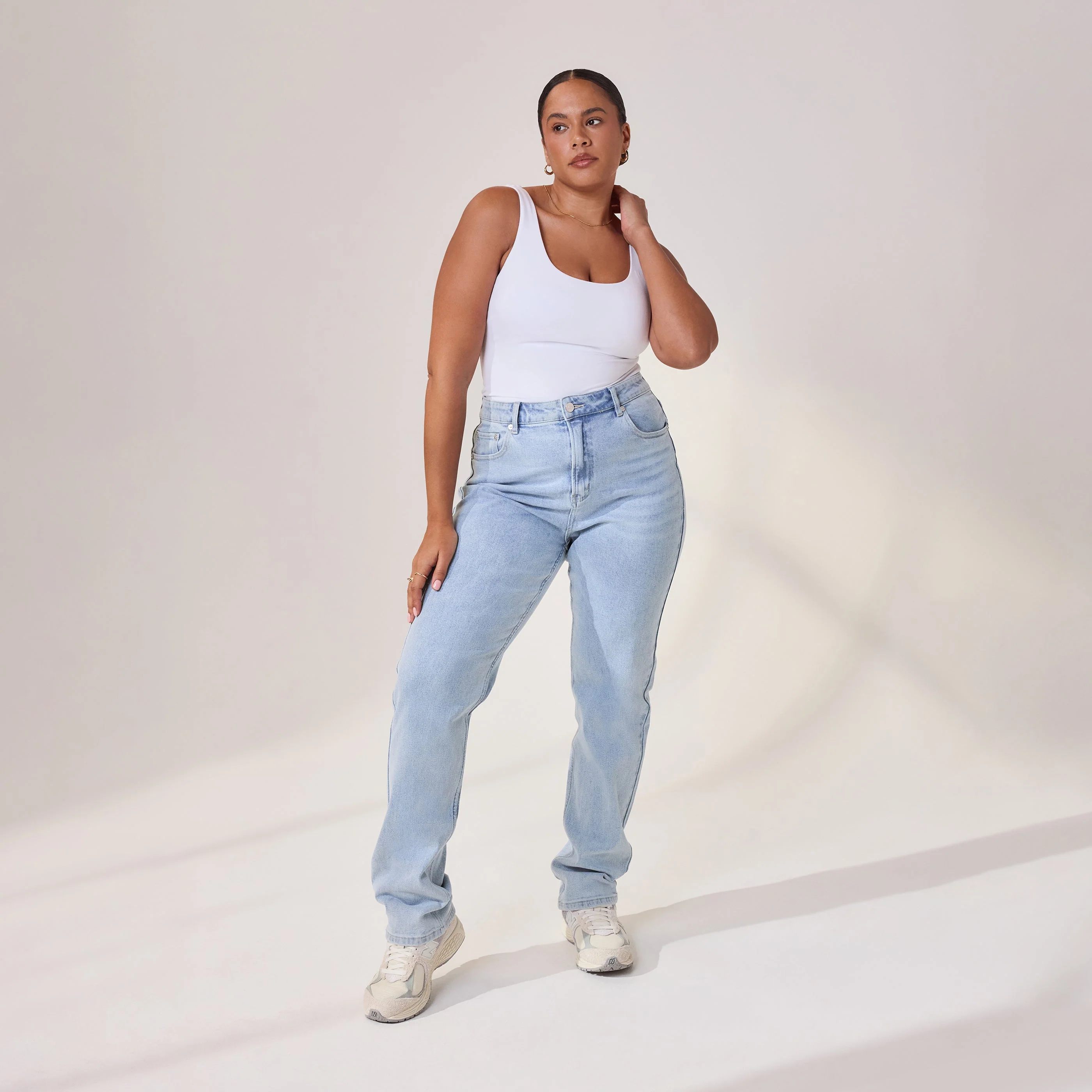 Curve Straight Jeans - Light Bleach