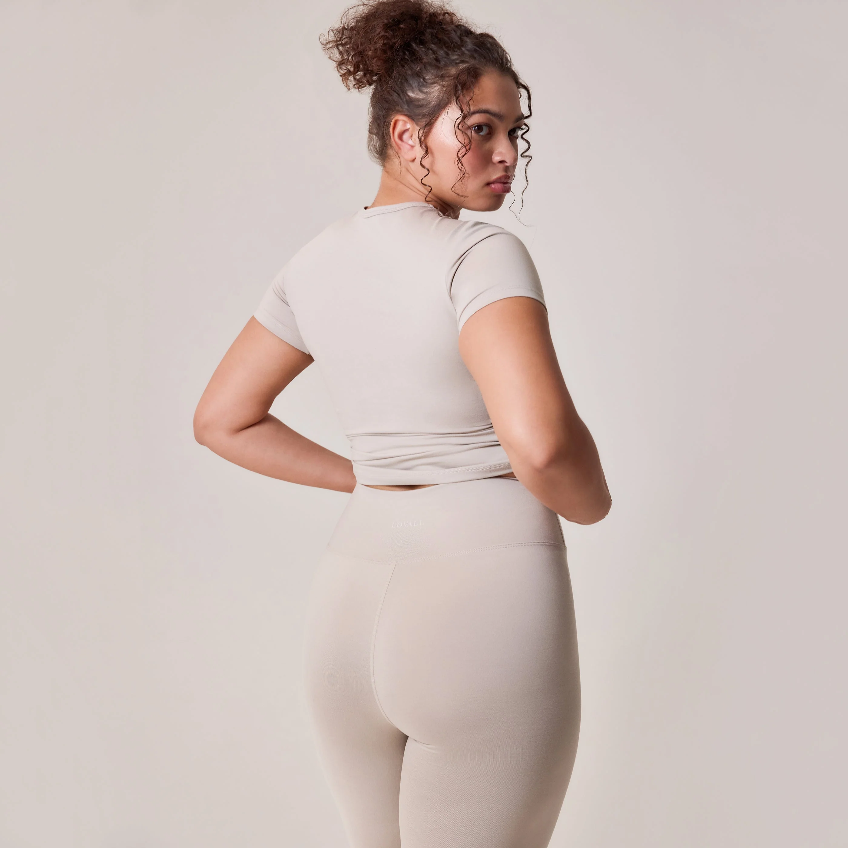 Curve Ultimate Everyday Leggings - Oatmeal Beige - Image 3