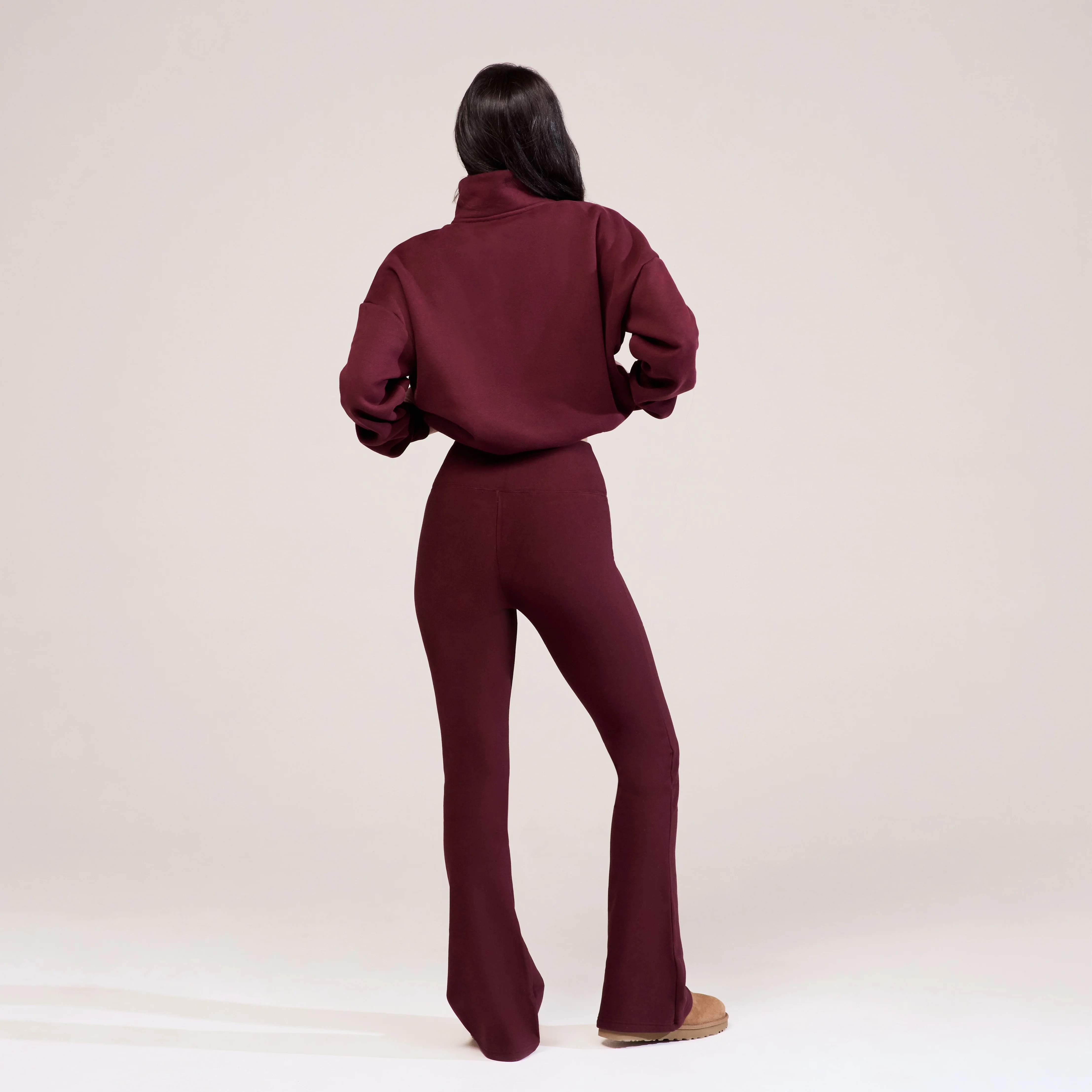 Winter Flare Leggings - Burgundy - Image 3