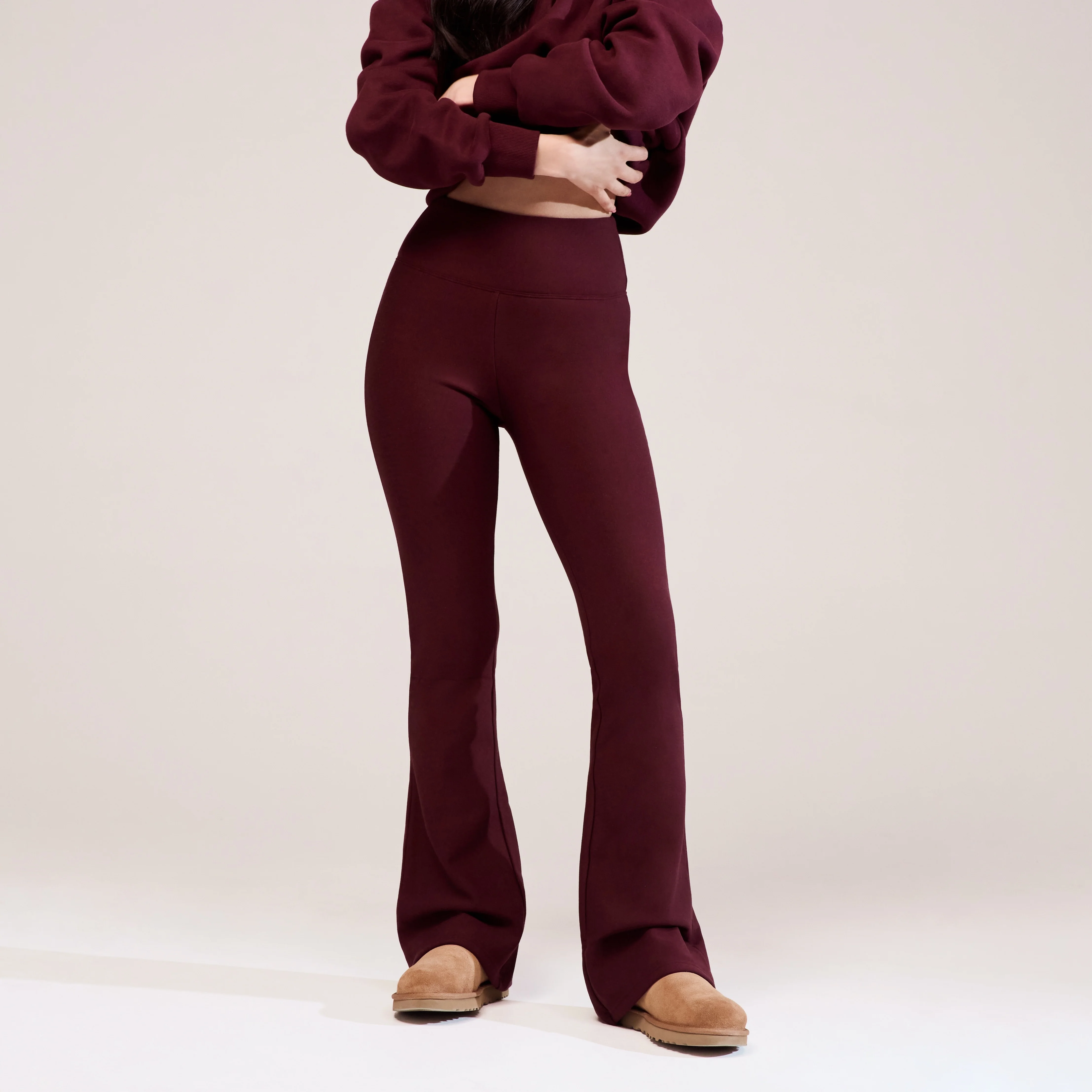 Winter Flare Leggings - Burgundy - Image 5