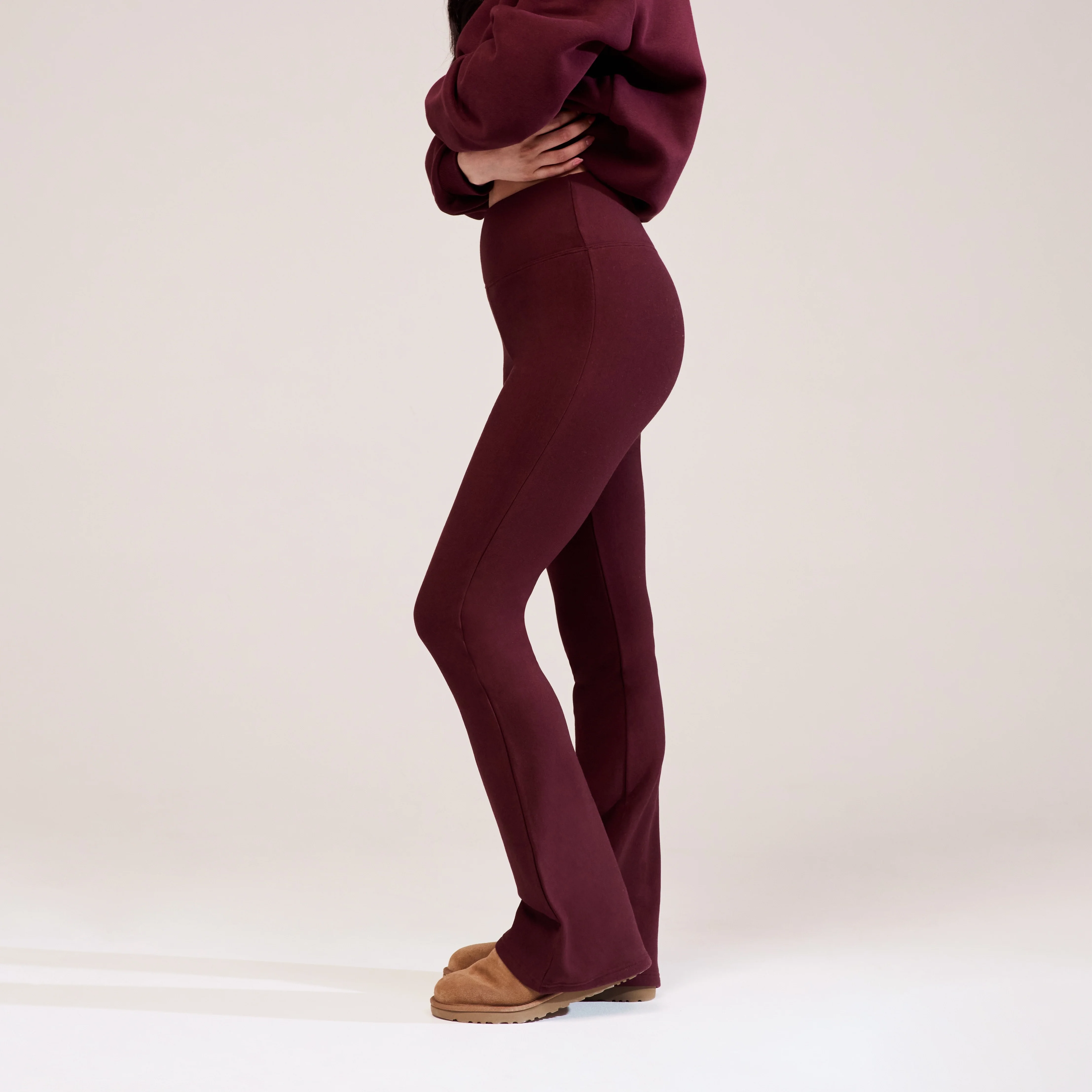Winter Flare Leggings - Burgundy - Image 6