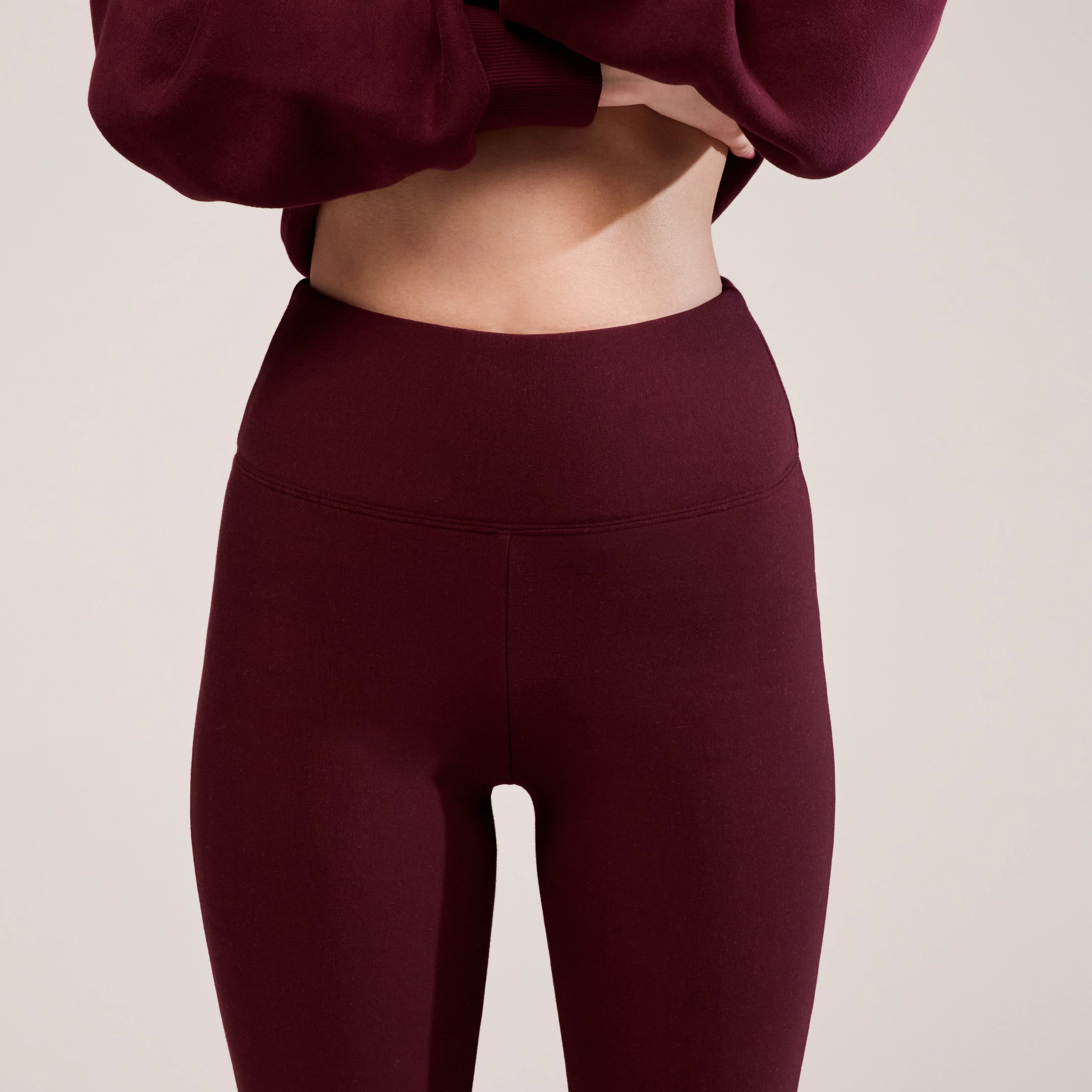 Winter Flare Leggings - Burgundy - Image 4