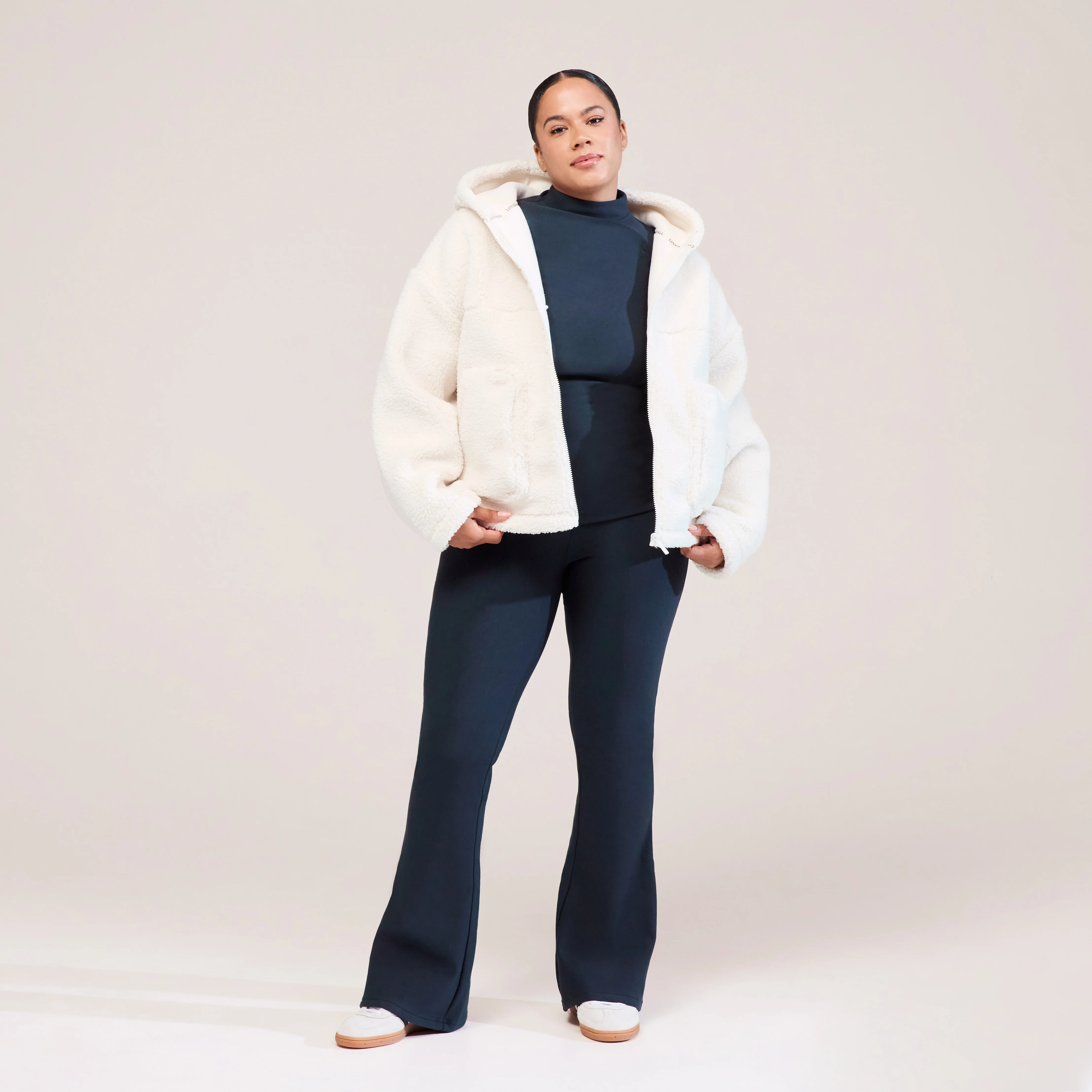 Curve Winter Flare Leggings - Vintage Navy