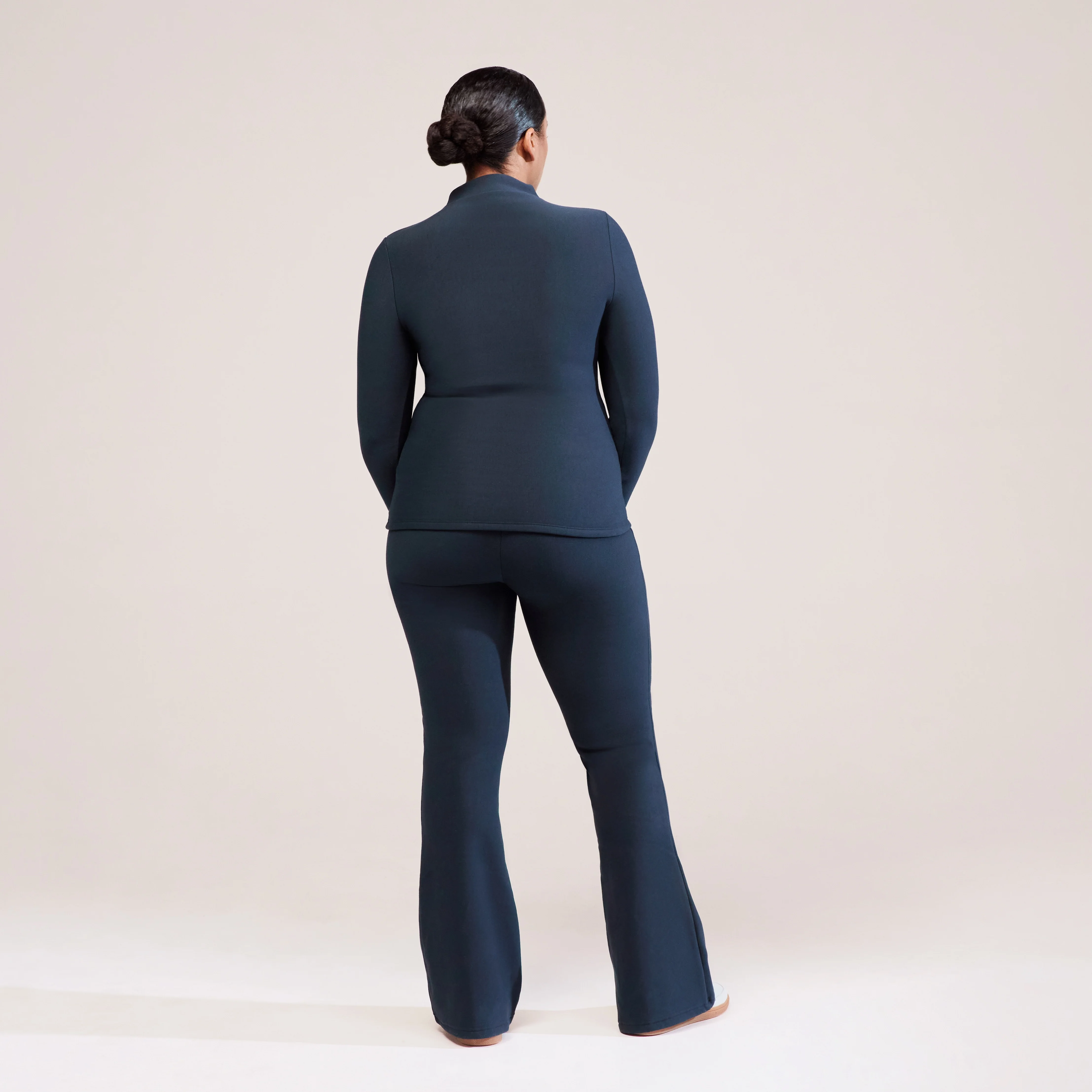 Curve Winter Flare Leggings - Vintage Navy - Image 3