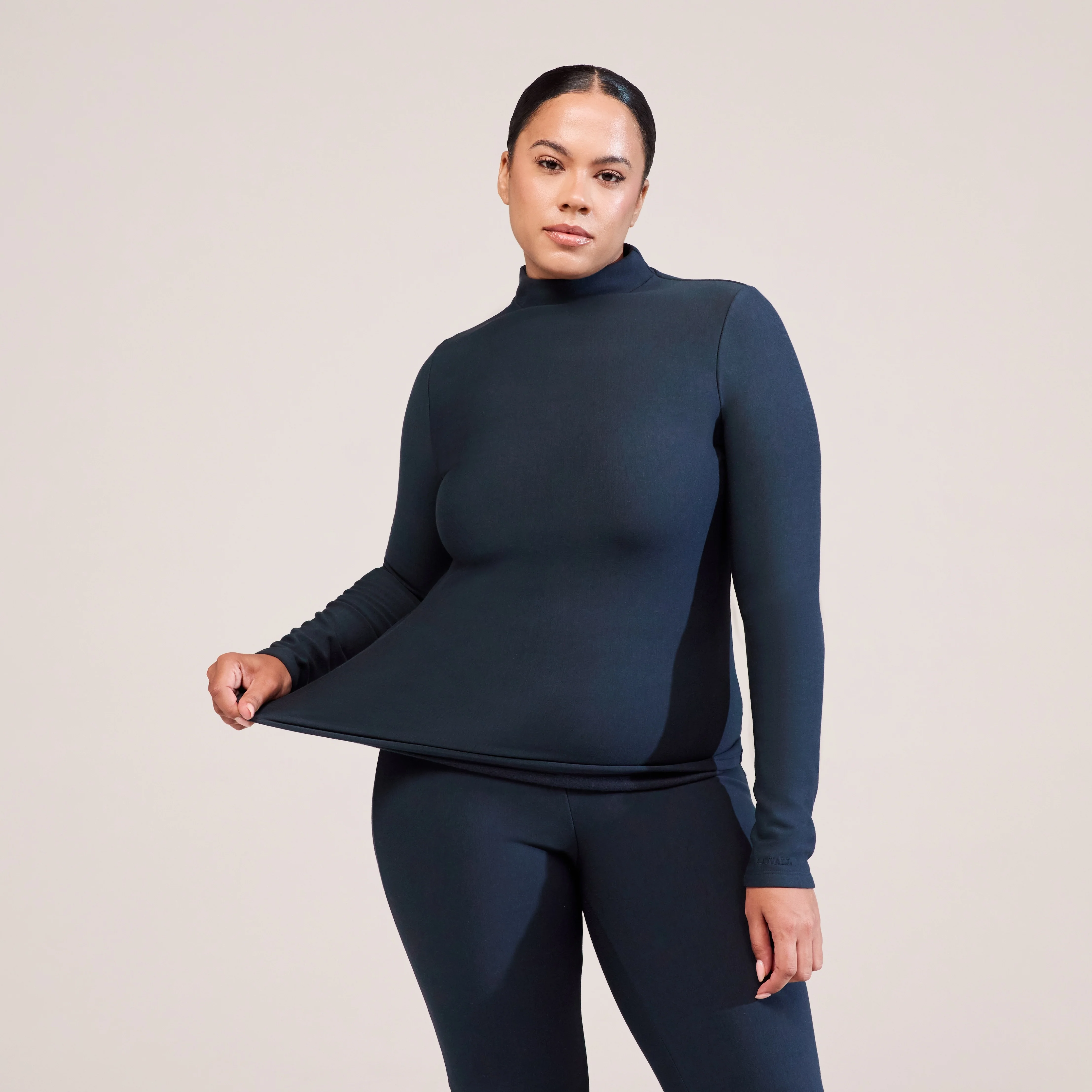 Curve Winter Thermal Top - Vintage Navy - Image 2